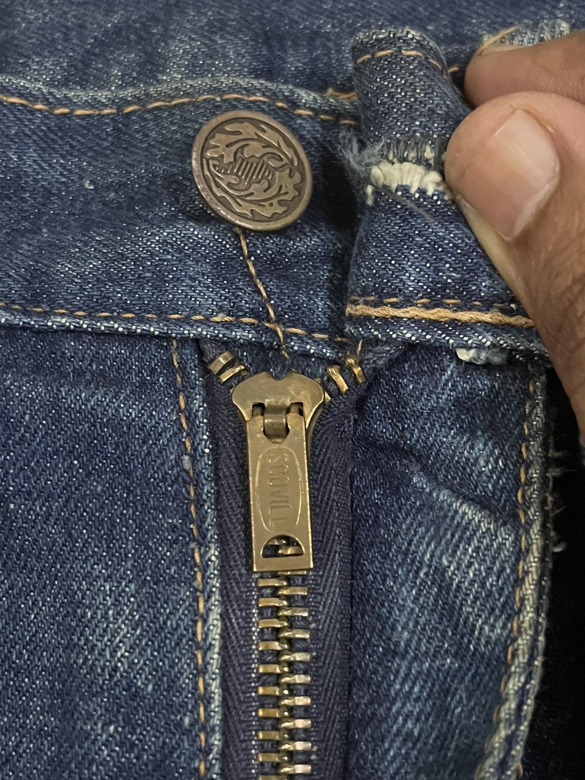 Beauty Beast × POST ARCHIVE FACTION (PAF) Vintage Cosmo Indigo Flare Denim Size US 30 / EU 46 - 3 Thumbnail