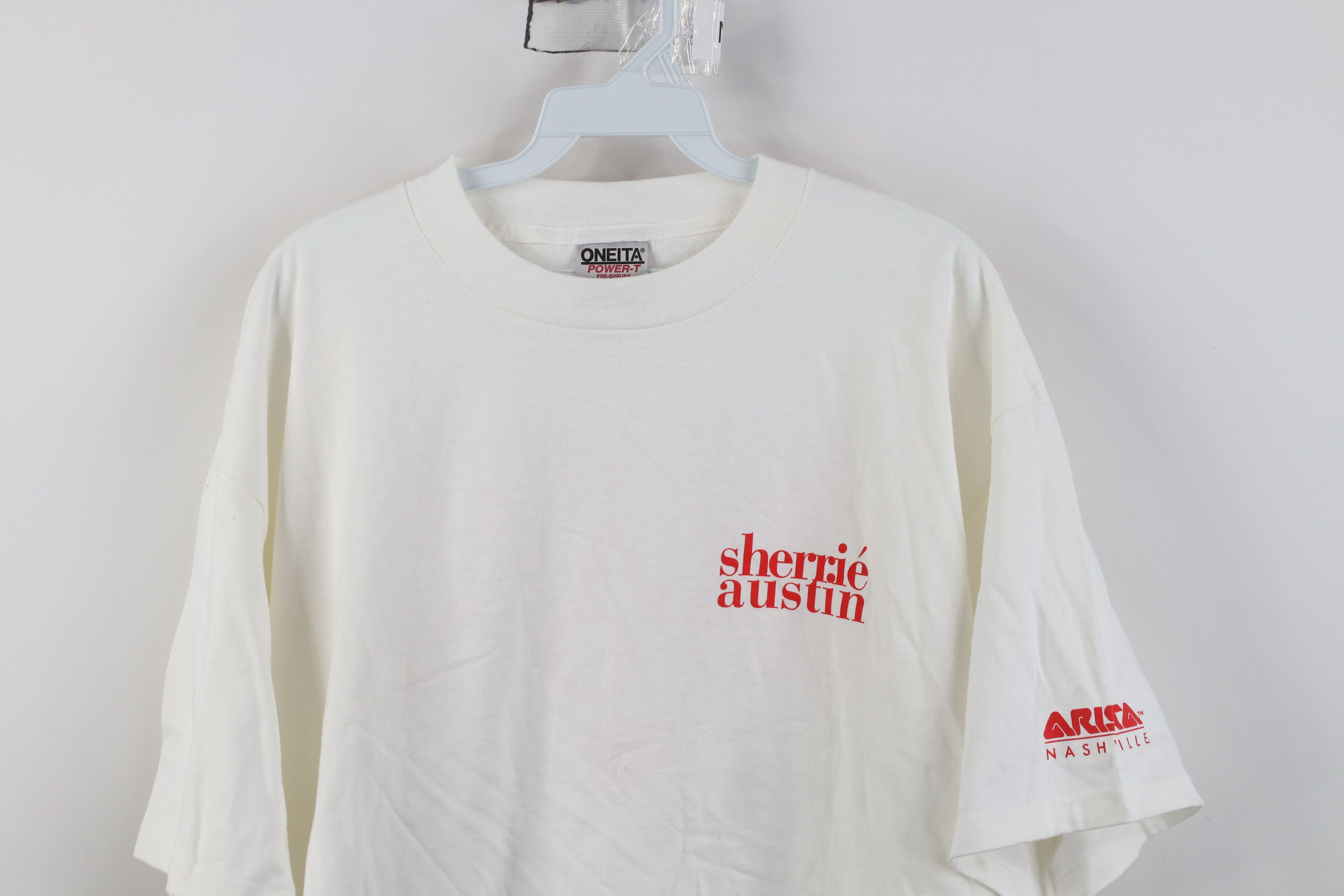 Vintage Vintage 90s Heart Into It Sherrie Austin Band T-Shirt White Size US XL / EU 56 / 4 - 2 Thumbnail