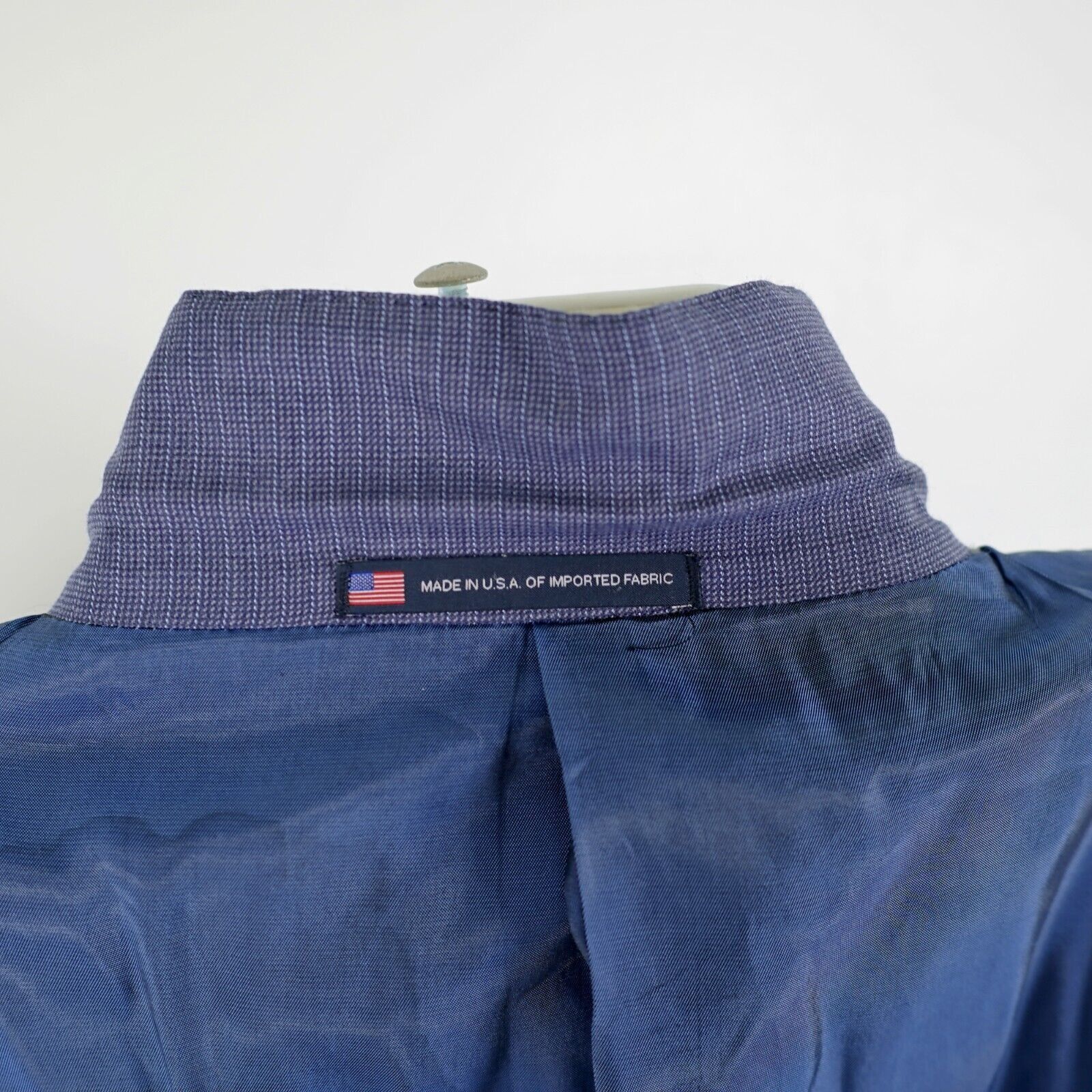 Hart Schaffner Marx Hart Schaffner Marx Light Blue Worsted Wool Striped Suit 46S Size 46S - 15 Thumbnail
