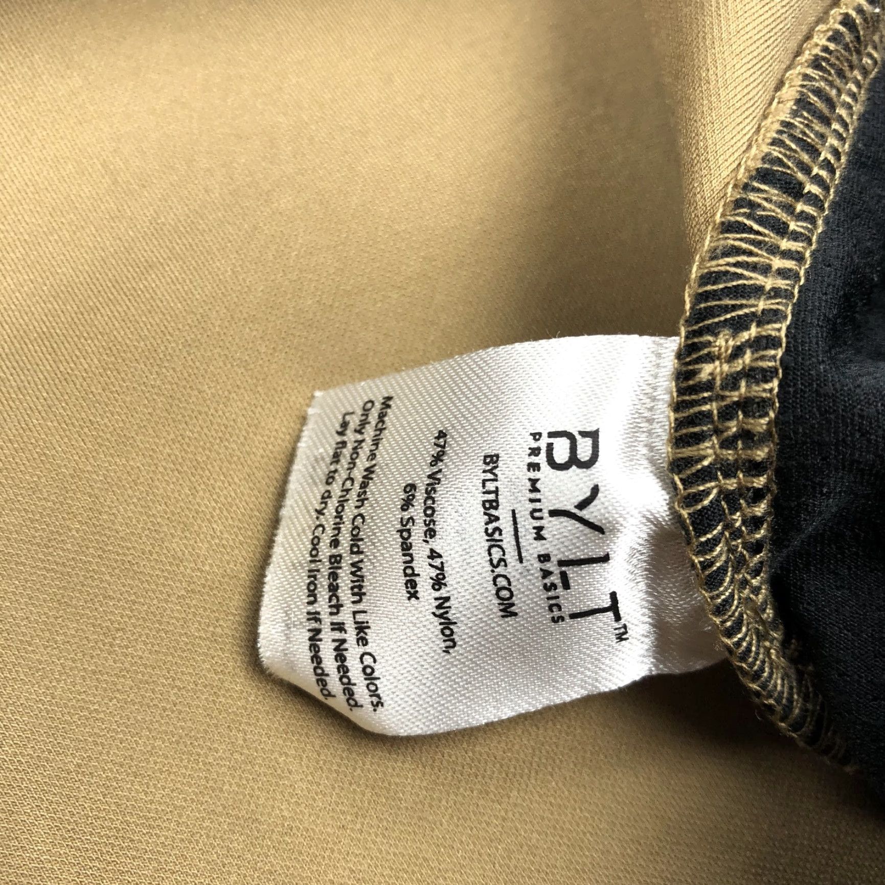 Vintage BYLT Everyday Pant 2.0 Slim Fit Chino 36 Tall Khaki Men Pant Size US 36 / EU 52 - 6 Thumbnail