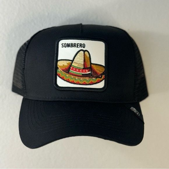 Designer NEW SOMBRERO PATCH BLACK TRUCKER MESH CAP HAT Size ONE SIZE - 1 Thumbnail