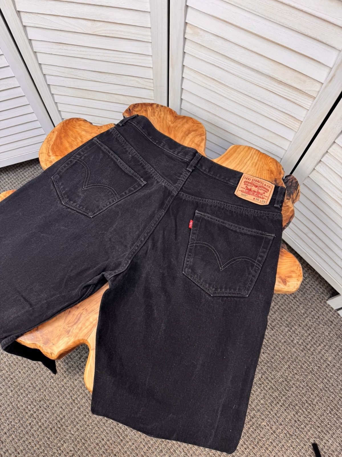 Levi's Levi's Jeans Men's Black Regular Straight Denim Cotton Size US 36 / EU 52 - 3 Thumbnail
