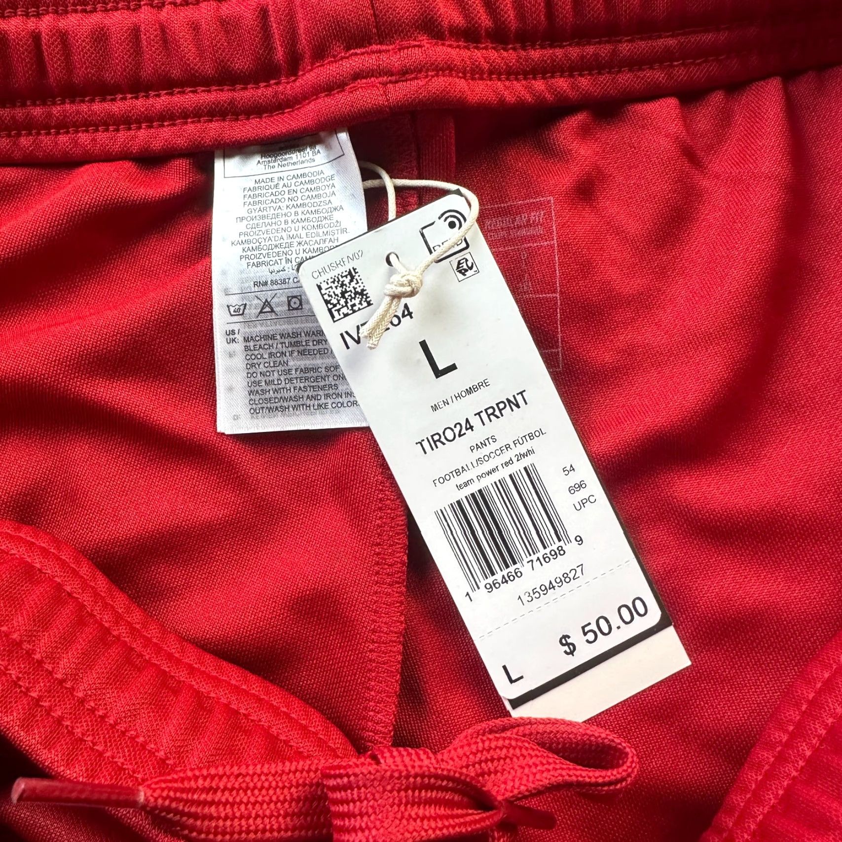 Adidas Adidas Pants Mens Large Red Tiro 24 Jogger Tapered Track Soccer Regular Fit (Inseam 29) Size US 33 - 5 Thumbnail