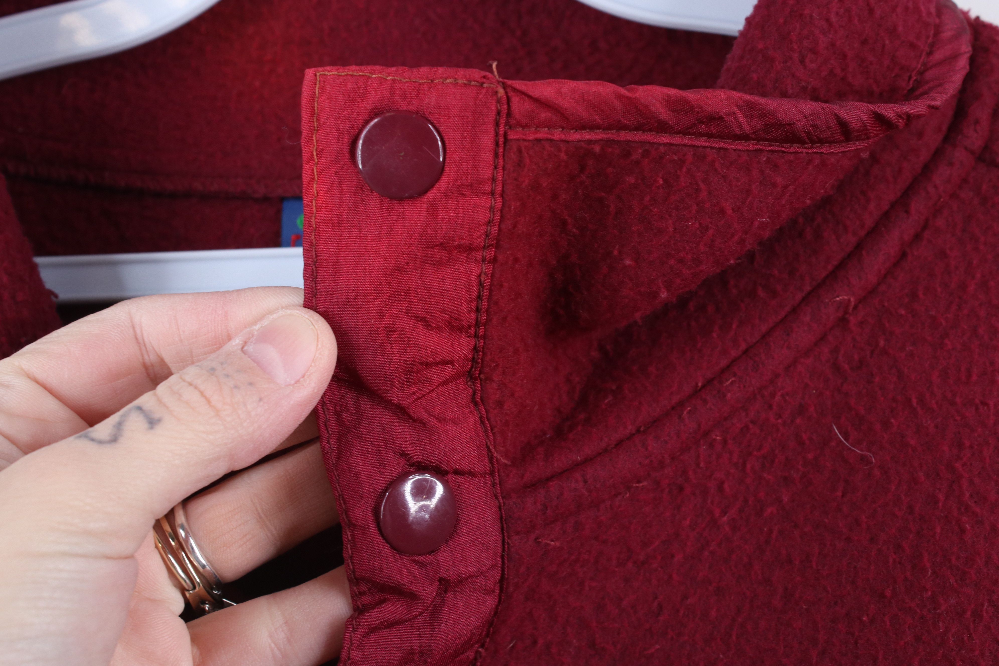 Vintage Vintage 90s Streetwear Block Snap Button Fleece Sweater Size US XL / EU 56 / 4 - 4 Thumbnail
