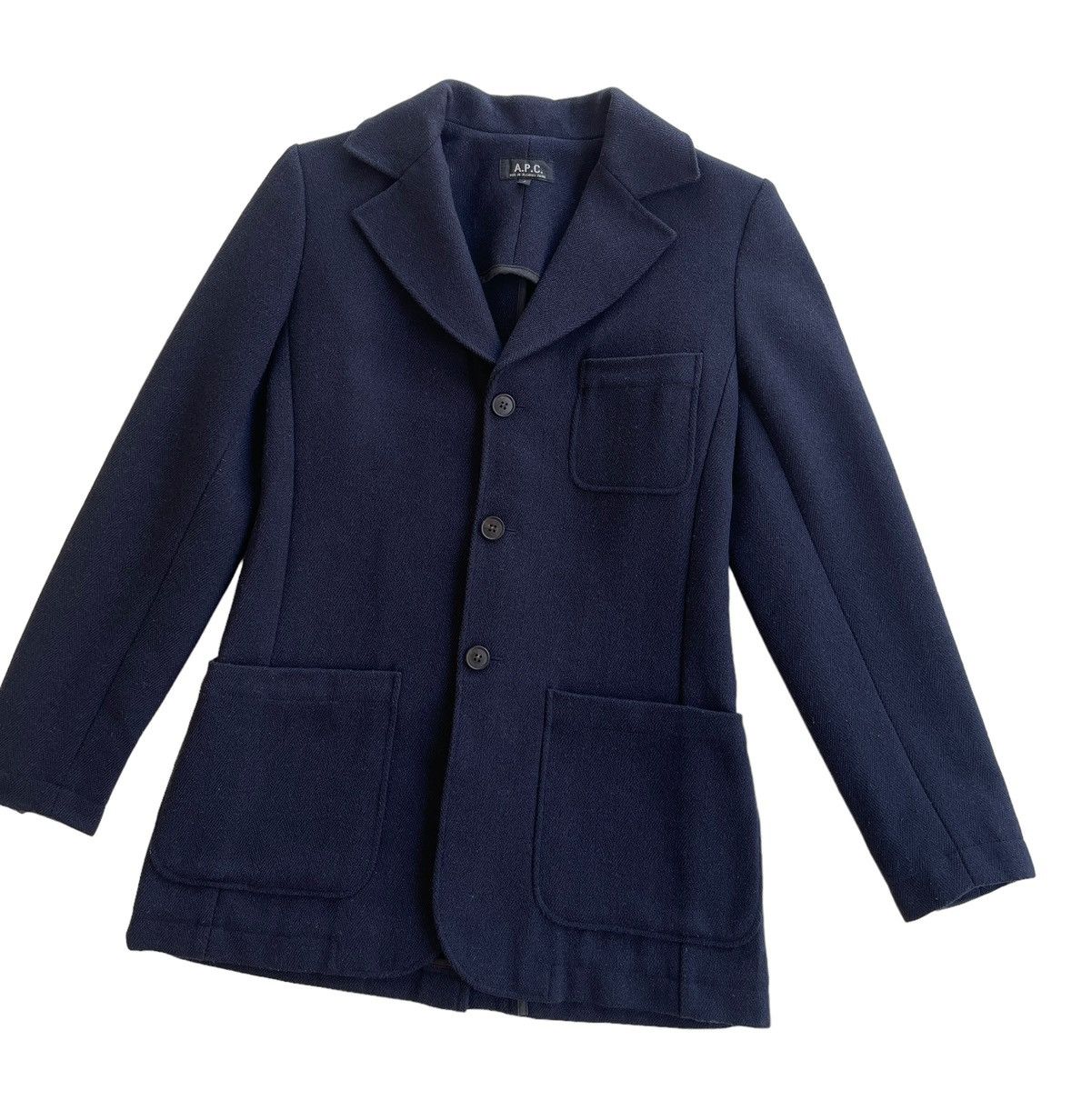 A.P.C. A.P.C Wool Navy Blue Jacket Size S / US 4 / IT 40 - 3 Thumbnail