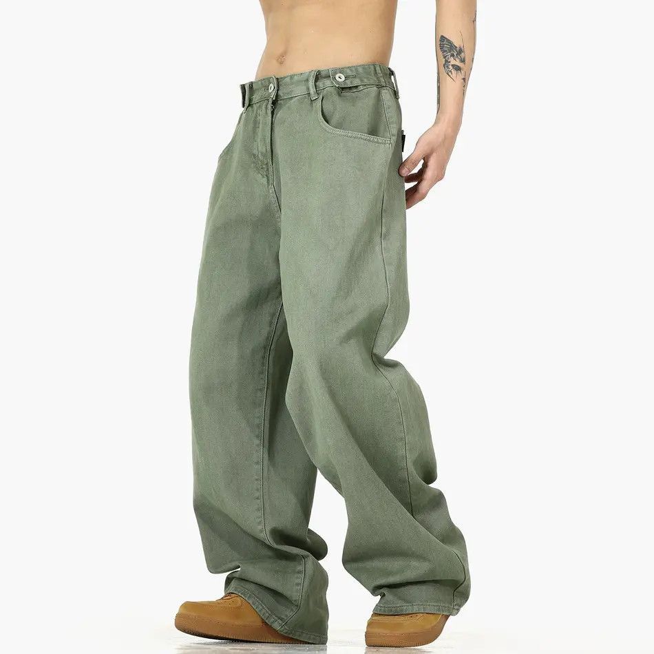 Japanese Brand Retro loose high street wide leg jeans Size US 32 / EU 48 - 2 Thumbnail