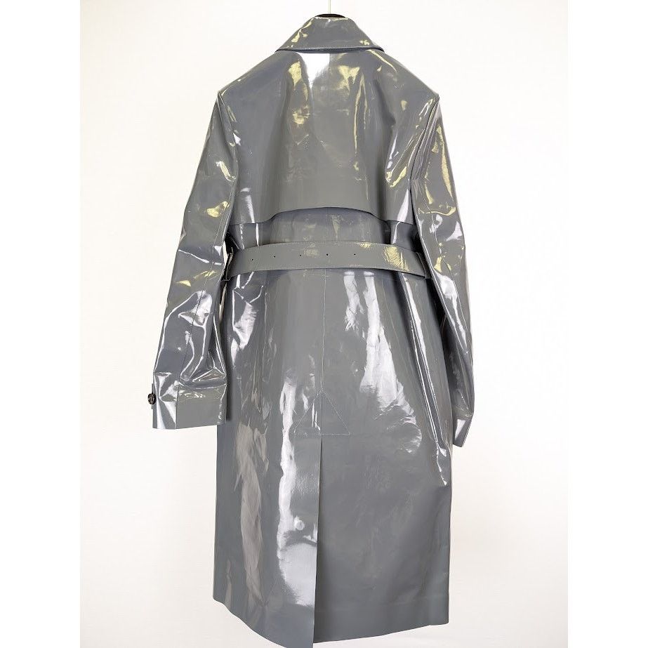 Bottega Veneta o1rshd1 High Shine Leather Calf Coat in Black-Graphite Size XS / US 0-2 / IT 36-38 - 15 Thumbnail