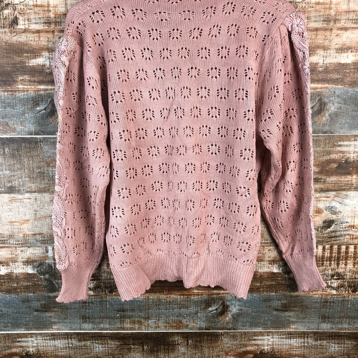 Homespun Knitwear × Japanese Brand × Vintage DL Japan vintage Pink Cardigan Knitwear #C463 Size M / US 6-8 / IT 42-44 - 12 Thumbnail