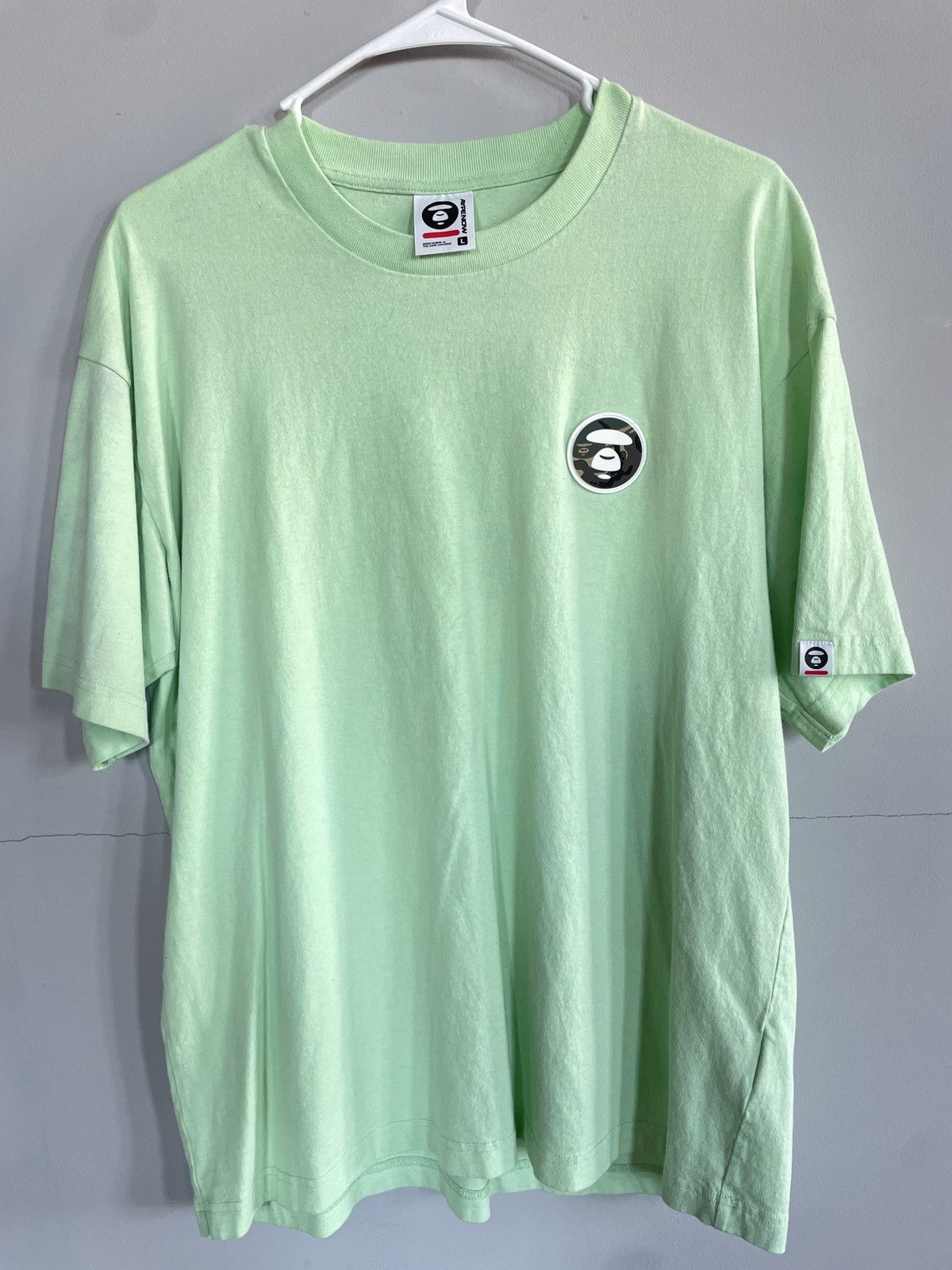 A Bathing Ape AAPE Green Rubber Ape Camo Tee