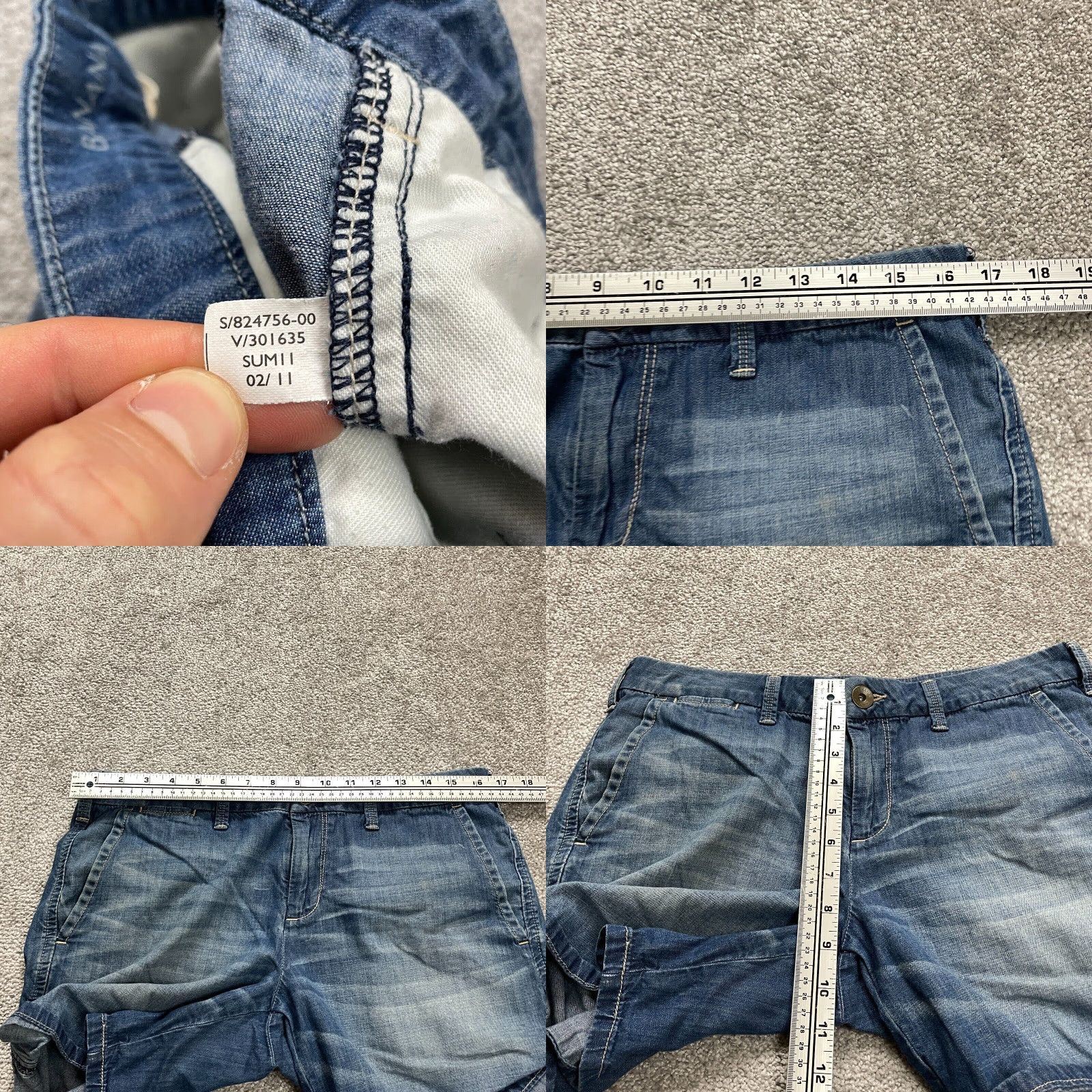 Banana Republic Banana Republic Boyfriend Denim Shorts Womens Casual Regular 29 Blue Mid Rise 5-Pocket Size 29" - 8 Thumbnail