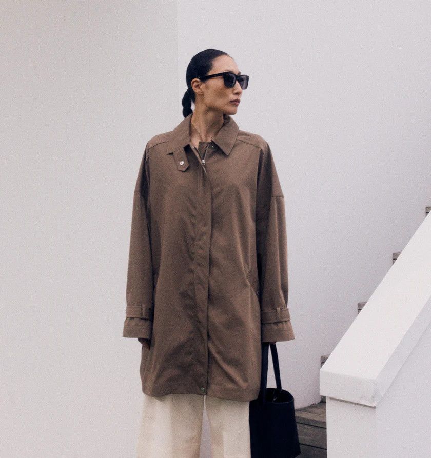 Toteme o1h1sh11225 Oversized Trench Jacket in Brown Size XXS / US 00 / IT 34 - 4 Thumbnail