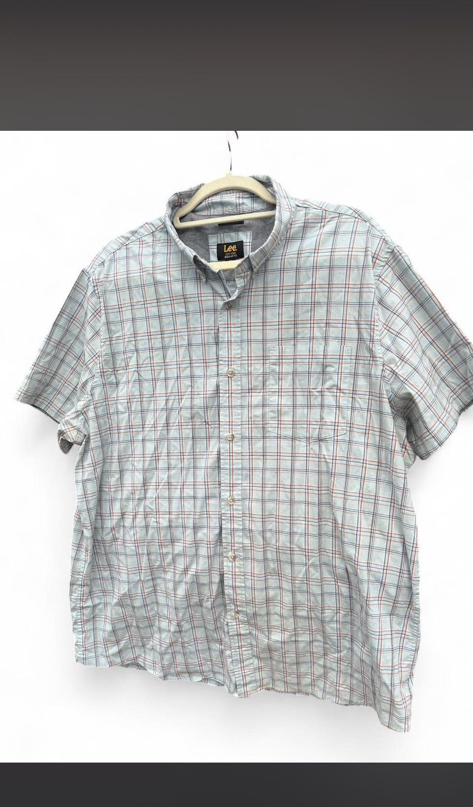 Lee Y2K Lee Men’s Short-Sleeve Plaid Button-Down Shirt Size US XXL / EU 58 / 5 - 2 Thumbnail