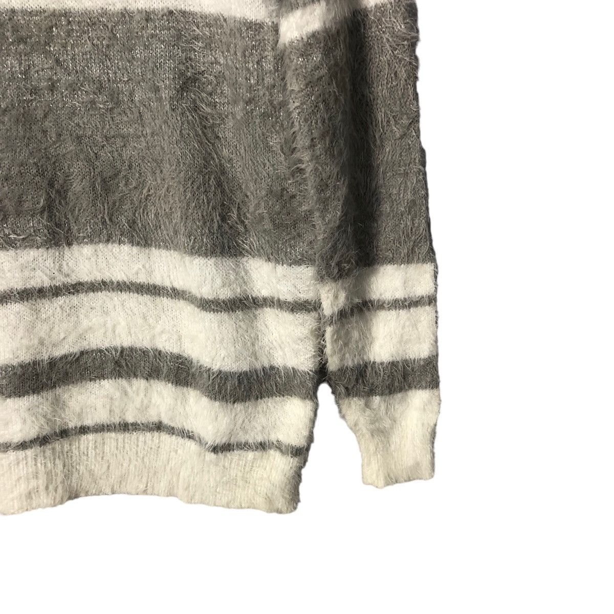 Homespun Knitwear Vintage Shoo La Rue Crewneck Mohair Striped Knitwear Sweater Size S / US 4 / IT 40 - 8 Thumbnail