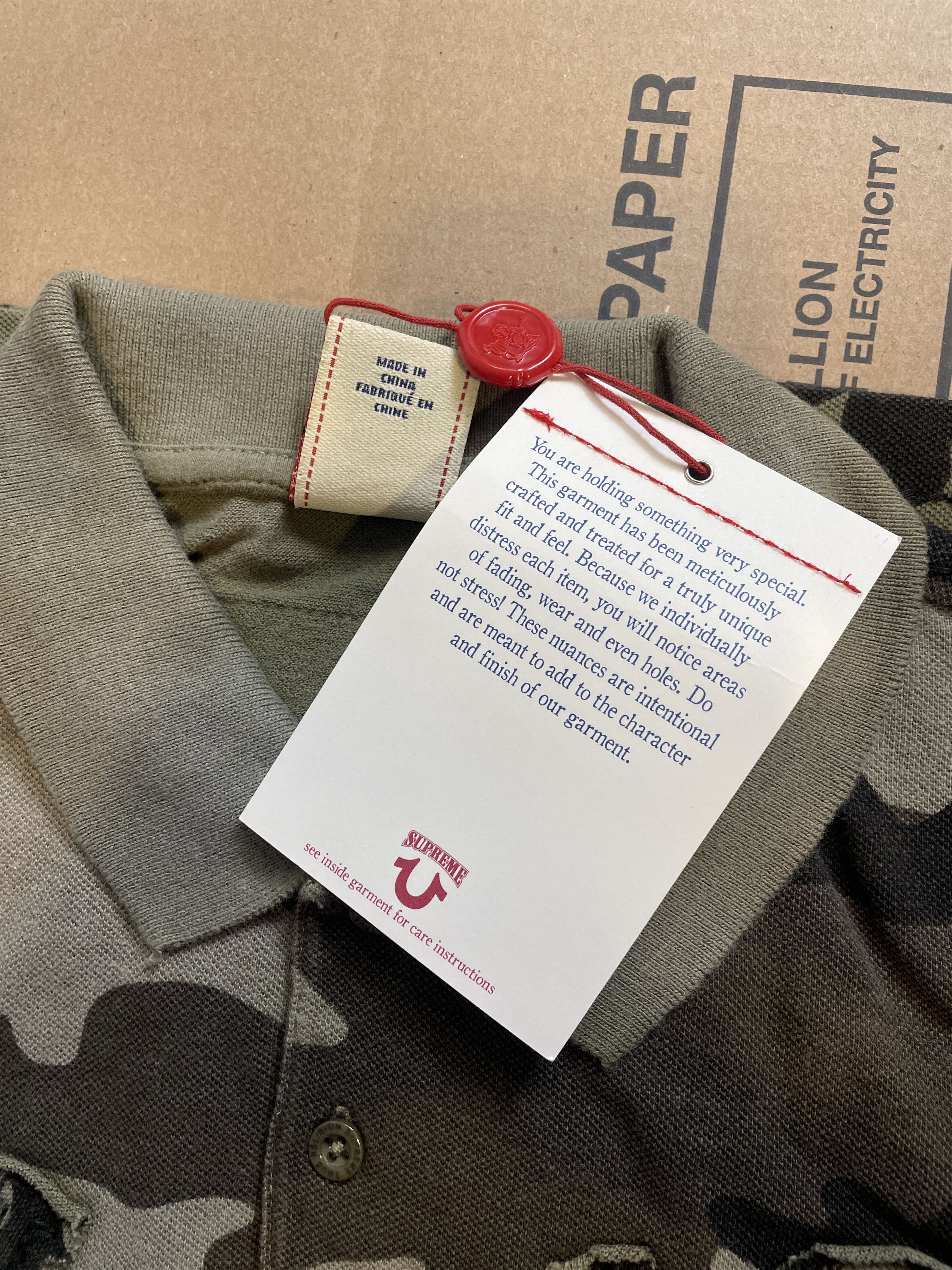 Supreme × True Religion APPLIQUE POLO OLIVE CAMO Size US M / EU 48-50 / 2 - 10 Thumbnail