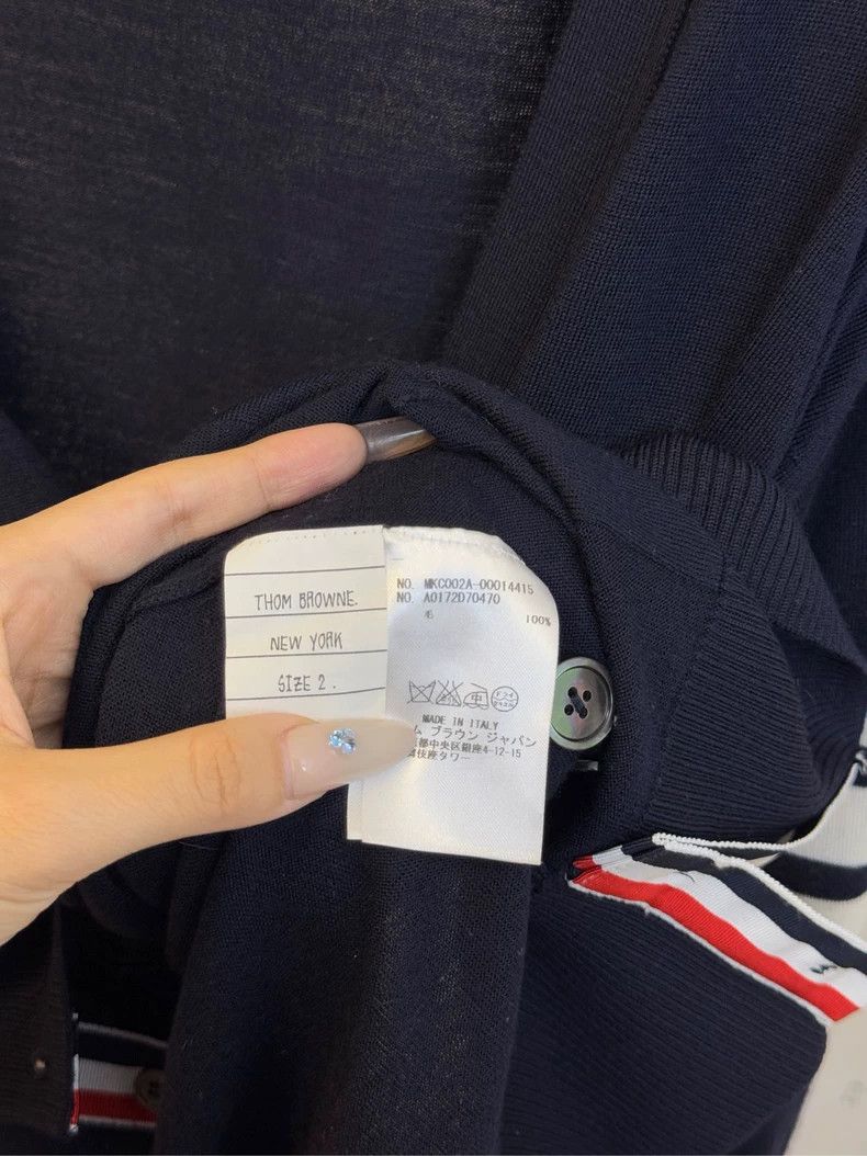 Thom Browne THOM BROWNE Navy Cashmere Knitted Cardigan 2502-Nextarrow Size US M / EU 48-50 / 2 - 4 Thumbnail