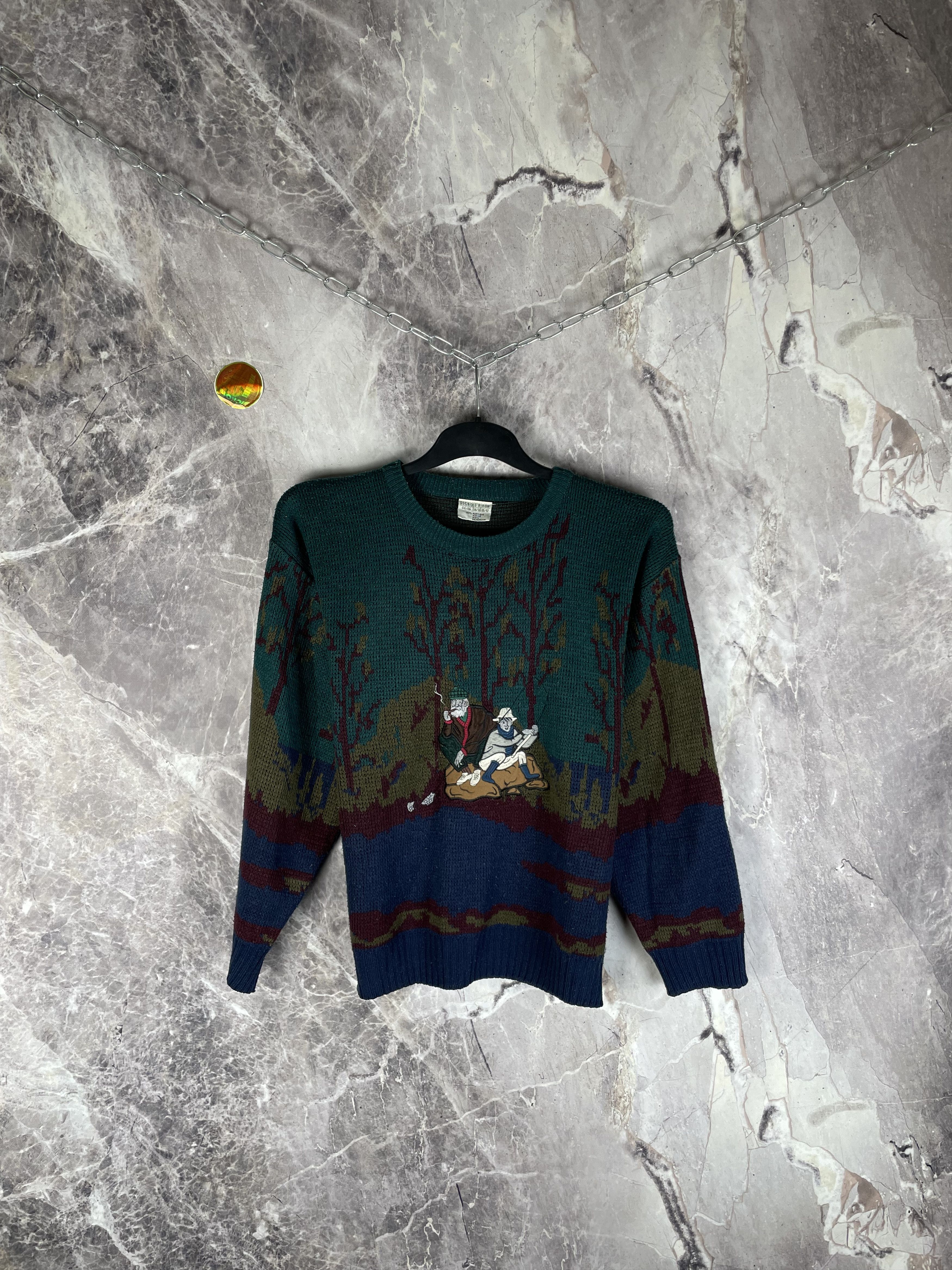 Vintage Vintage Fishing Knitted Sweater 90’s Outdoors Size US S / EU 44-46 / 1 - 1 Thumbnail