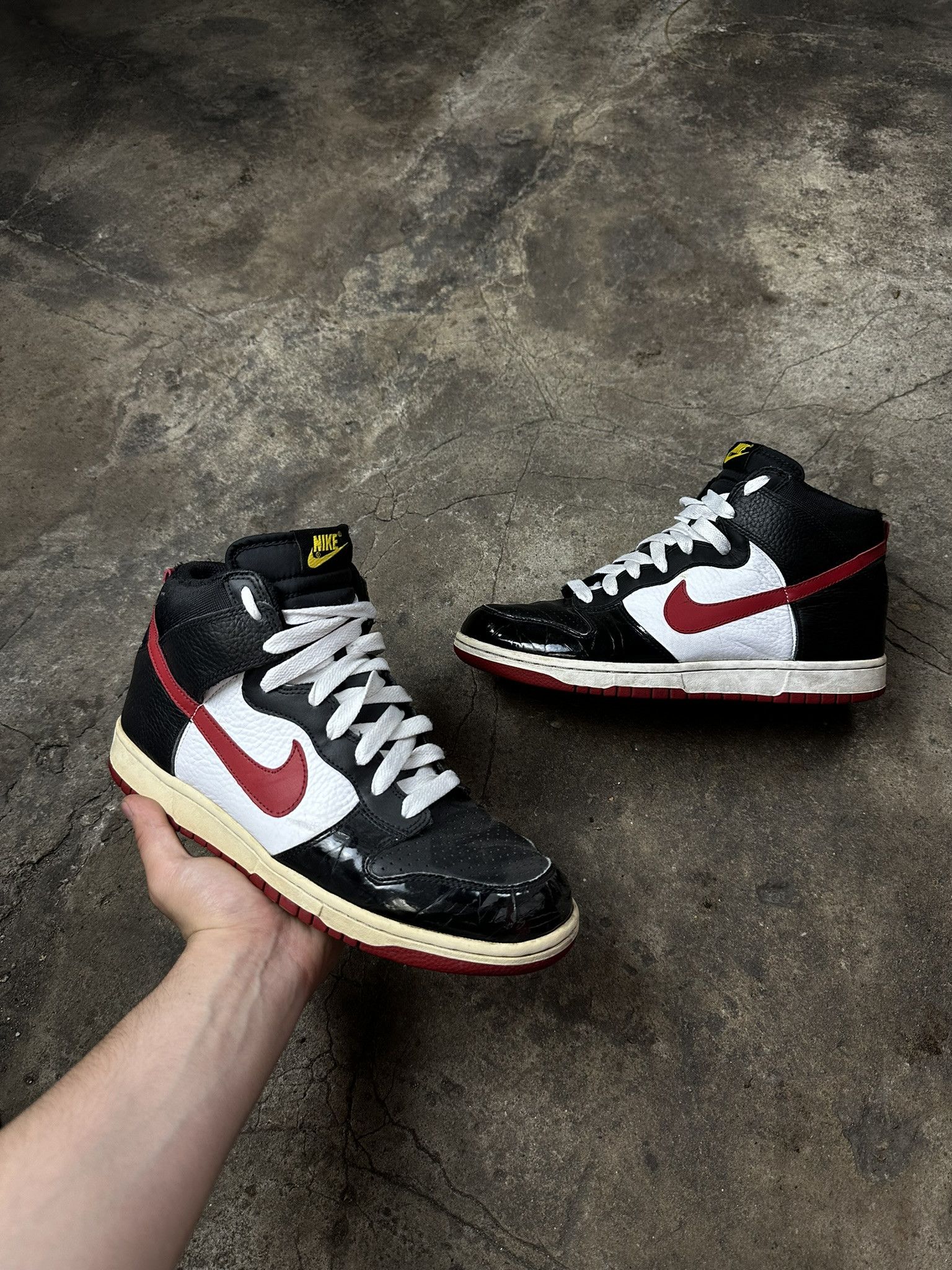 Nike 00s Vintage Nike Dunk Hi Leather Sneakers Size US 10 / EU 43 - 1 Thumbnail