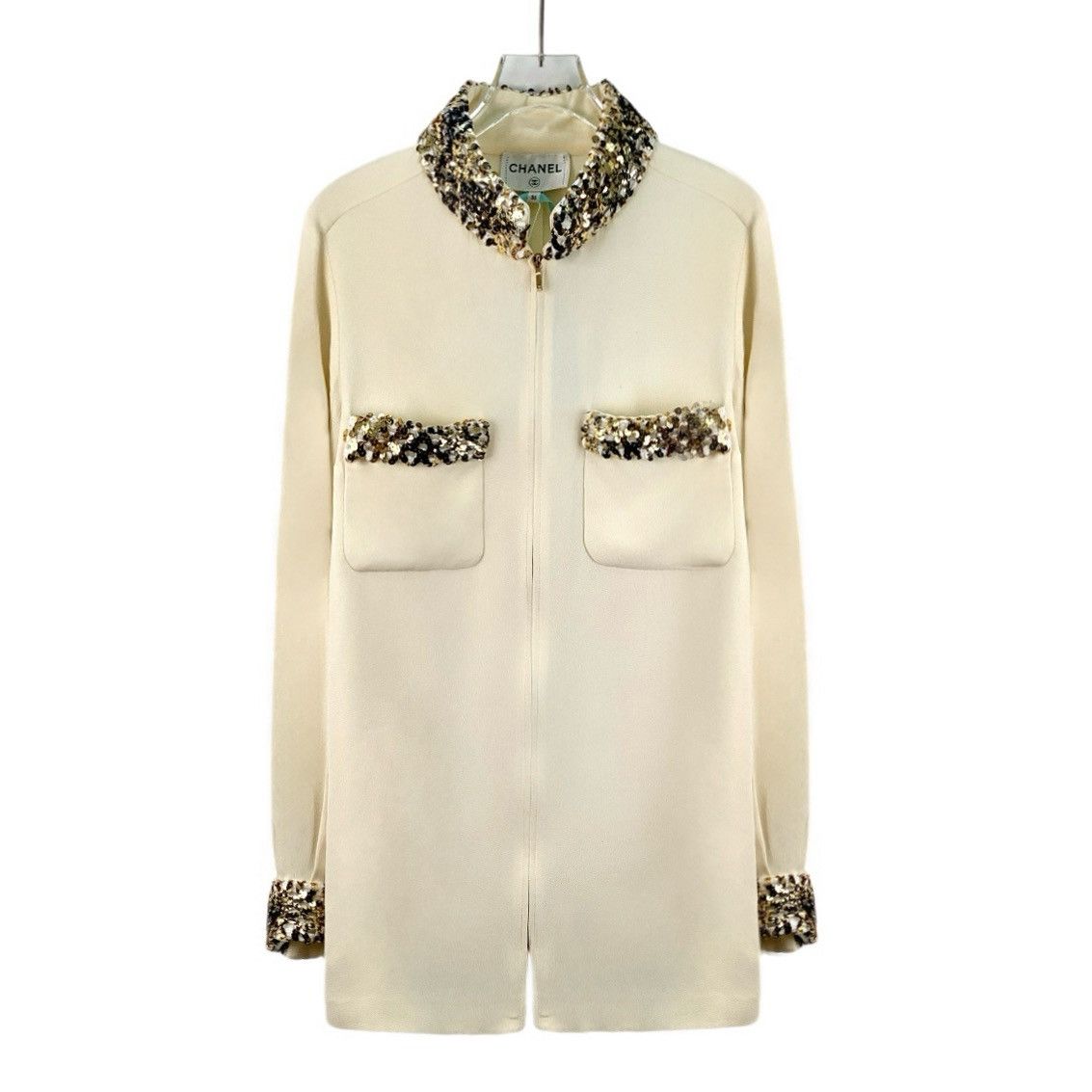 Chanel Chanel Inlaid Stand Collar Zipper Long Sleeve Shirt K26WX Size XS / US 0-2 / IT 36-38 - 1 Thumbnail
