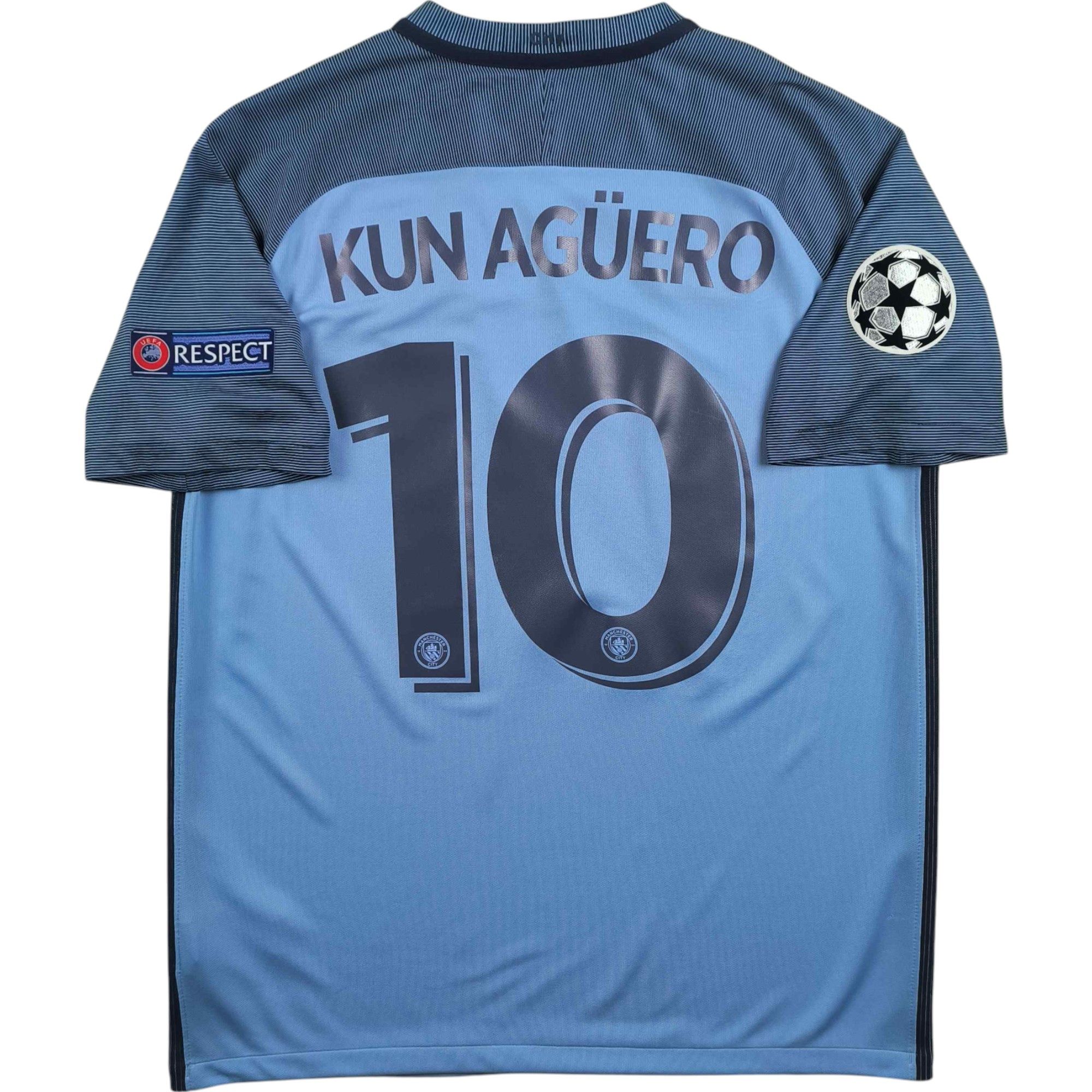 Nike Manchester City 16-17 home UCL Kun Agüero football jersey L Size US L / EU 52-54 / 3 - 1 Thumbnail