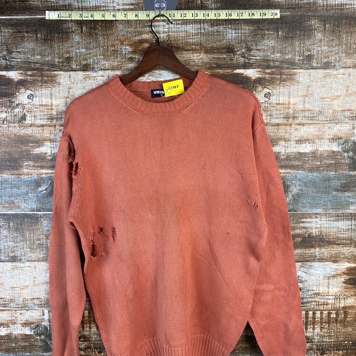 Vintage DL Uniqlo Vintage worn ripped distressed Sweaters #C1195 Size US M / EU 48-50 / 2 - 5 Thumbnail