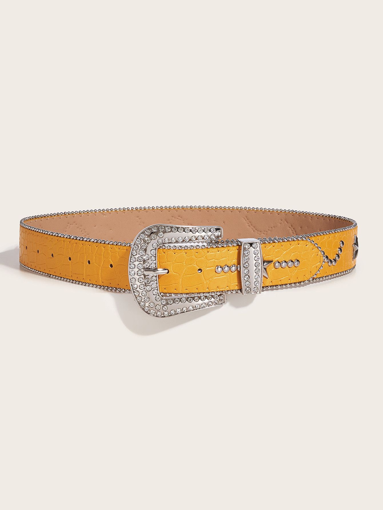 Japanese Brand Y2K Rhinestone Studded Belt Size ONE SIZE - 2 Thumbnail
