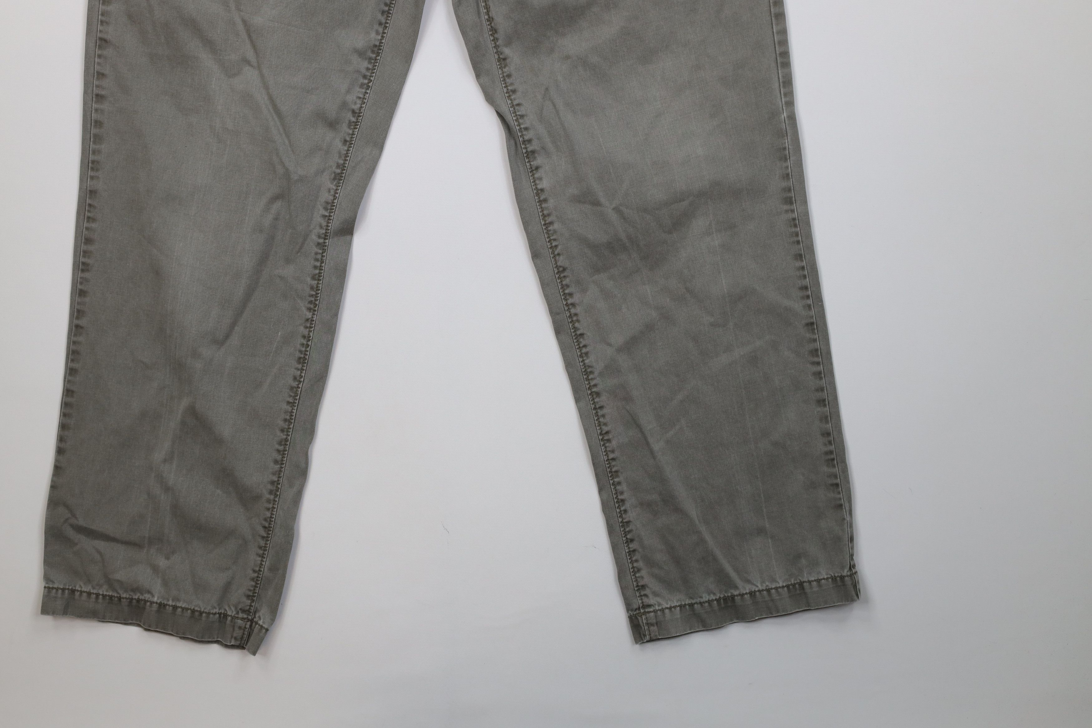 Calvin Klein Vintage 90s Calvin Klein Stonewash Wide Leg Pants Green Size US 34 / EU 50 - 5 Thumbnail