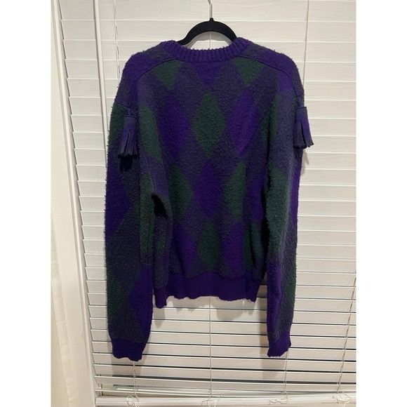 Burberry Burberry Wool Argyle Sweater Royal Pattern Tassel Knitwear M Size US XL / EU 56 / 4 - 10 Thumbnail