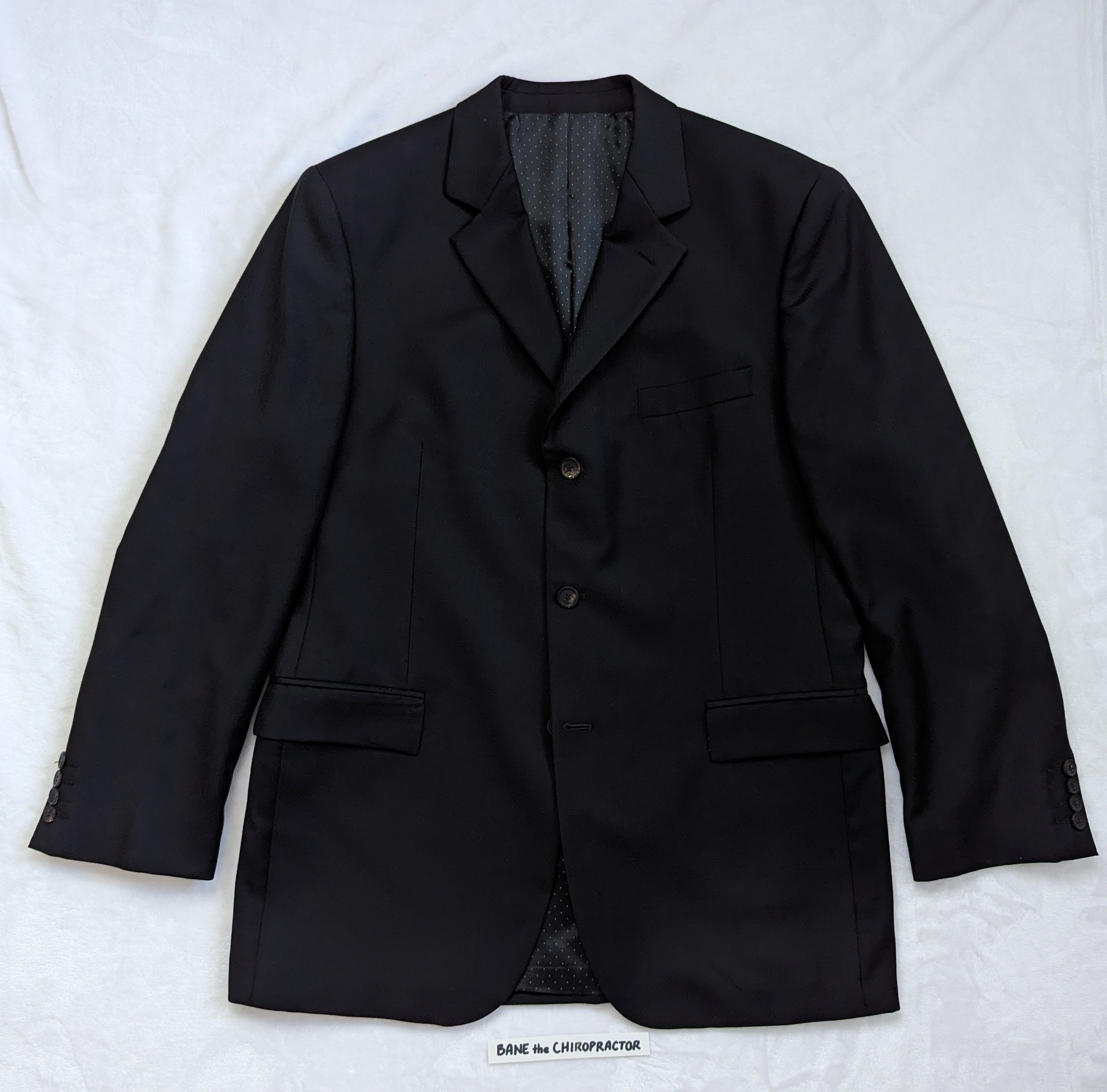 RECENT Givenchy Paris 3-Button Textured Wool Suit Jacket 54