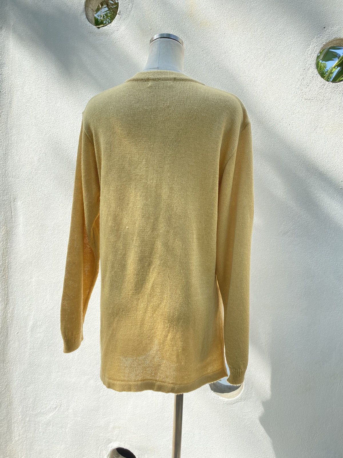 Vintage PALLS PYRA Yellow Knit Cardigan Size M / US 6-8 / IT 42-44 - 17 Thumbnail