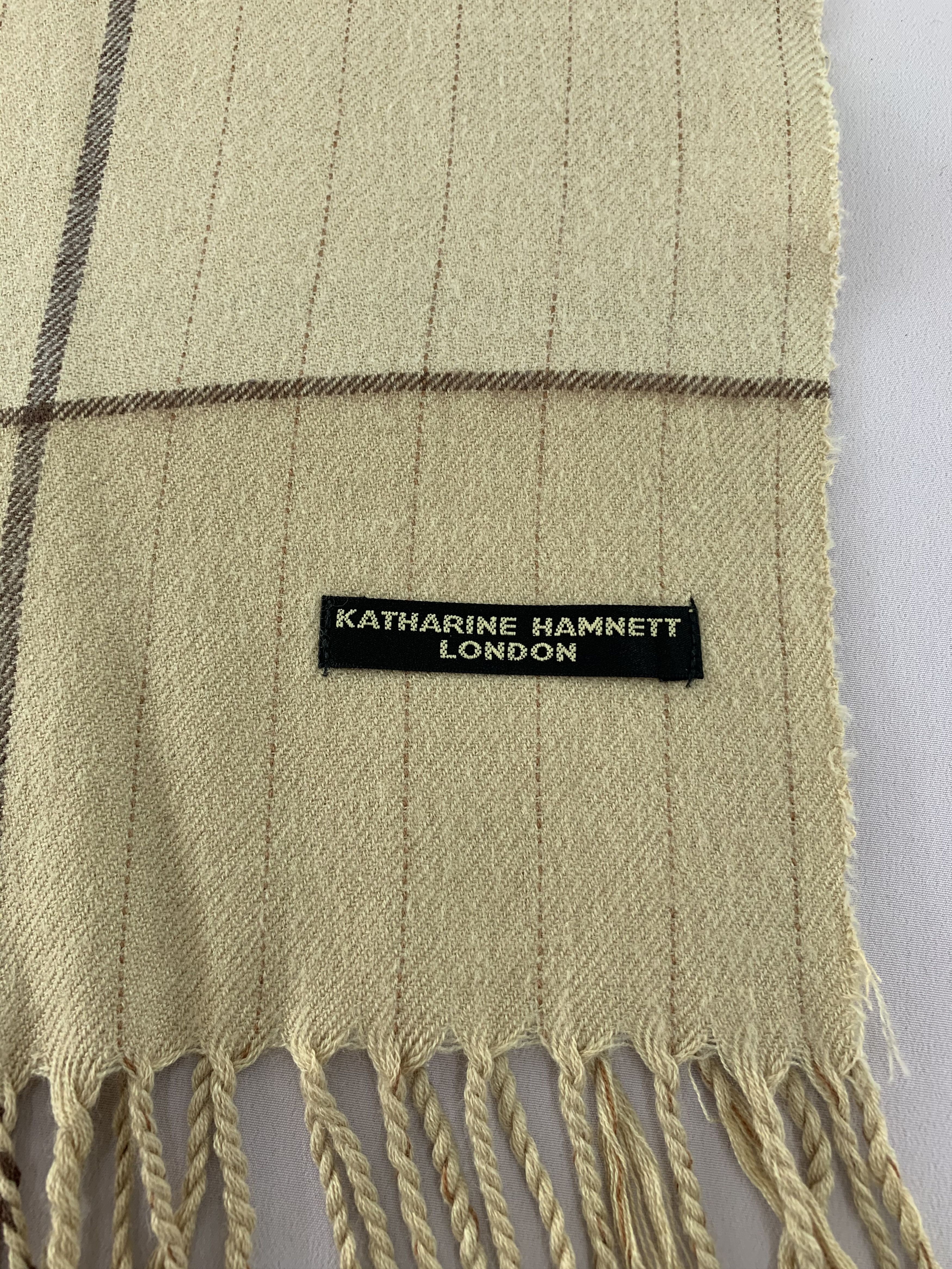 Katharine Hamnett London Katharine Hamnett Scarf Wool Muffler Neck Wrap BL5197 Size ONE SIZE - 3 Thumbnail