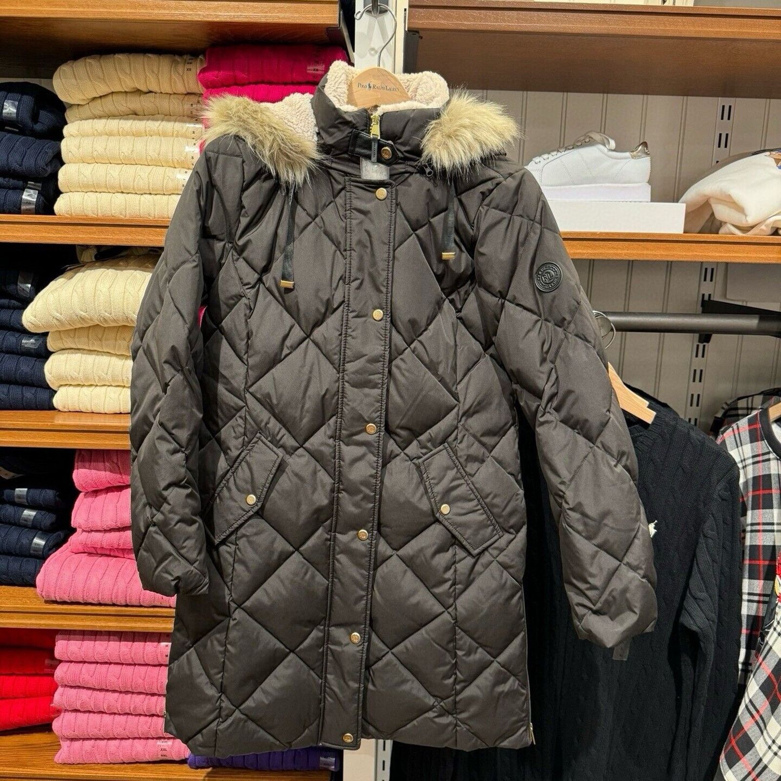 Ralph Lauren NWT Polo Ralph Lauren Women's Hooded Down Coat Jacket Medium Size M / US 6-8 / IT 42-44 - 7 Thumbnail