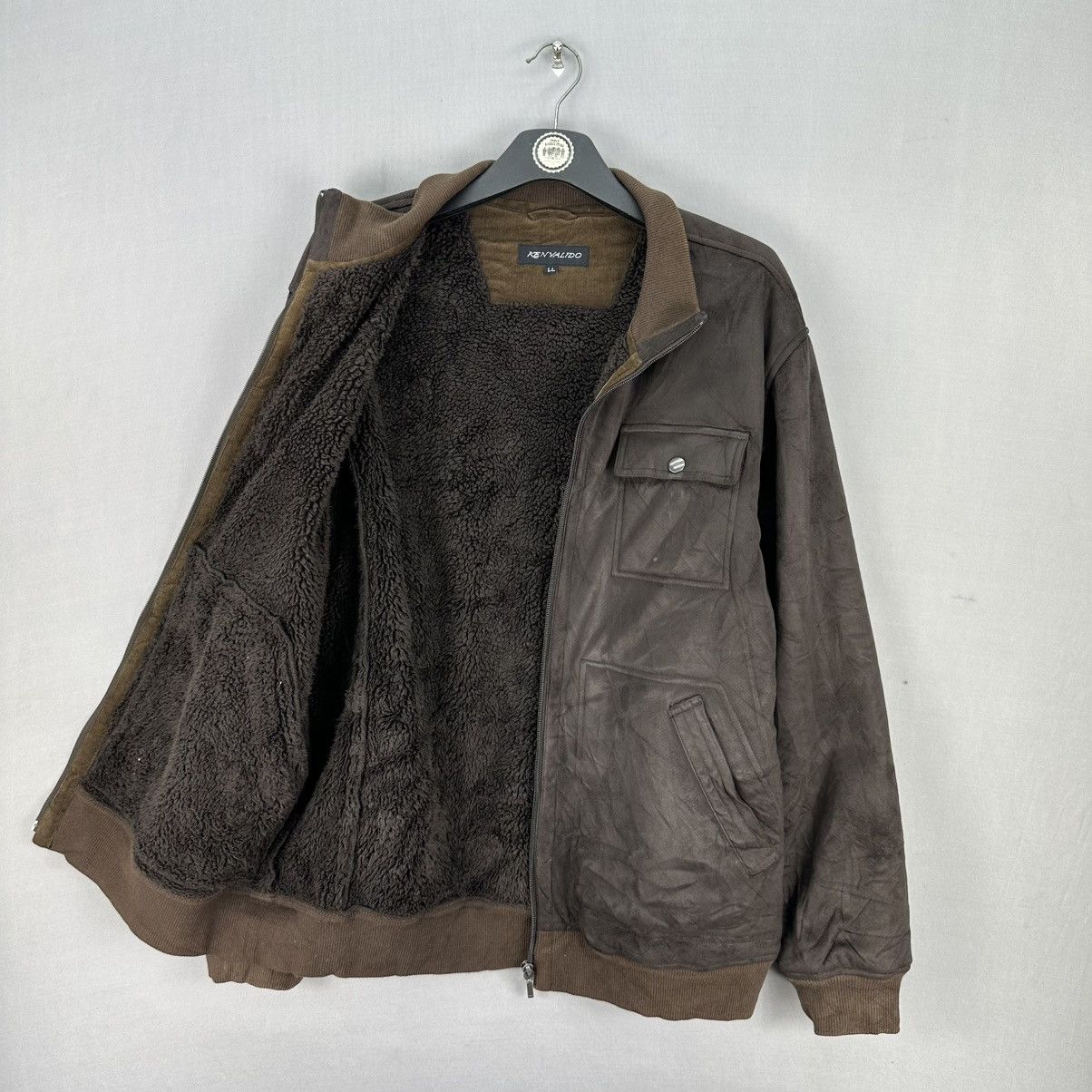Japanese Brand Vintage 90's Moleskin Sherpa Lining Jacket by Ken Valido Size US M / EU 48-50 / 2 - 7 Thumbnail