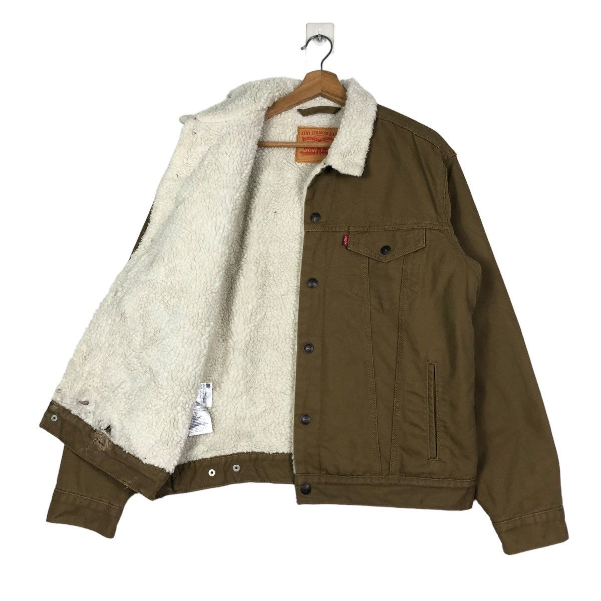 Levi's 🔥VINTAGE BIKER JACKET SHERPA LINING LEVI’S MULTI POCKETS Size US M / EU 48-50 / 2 - 11 Thumbnail