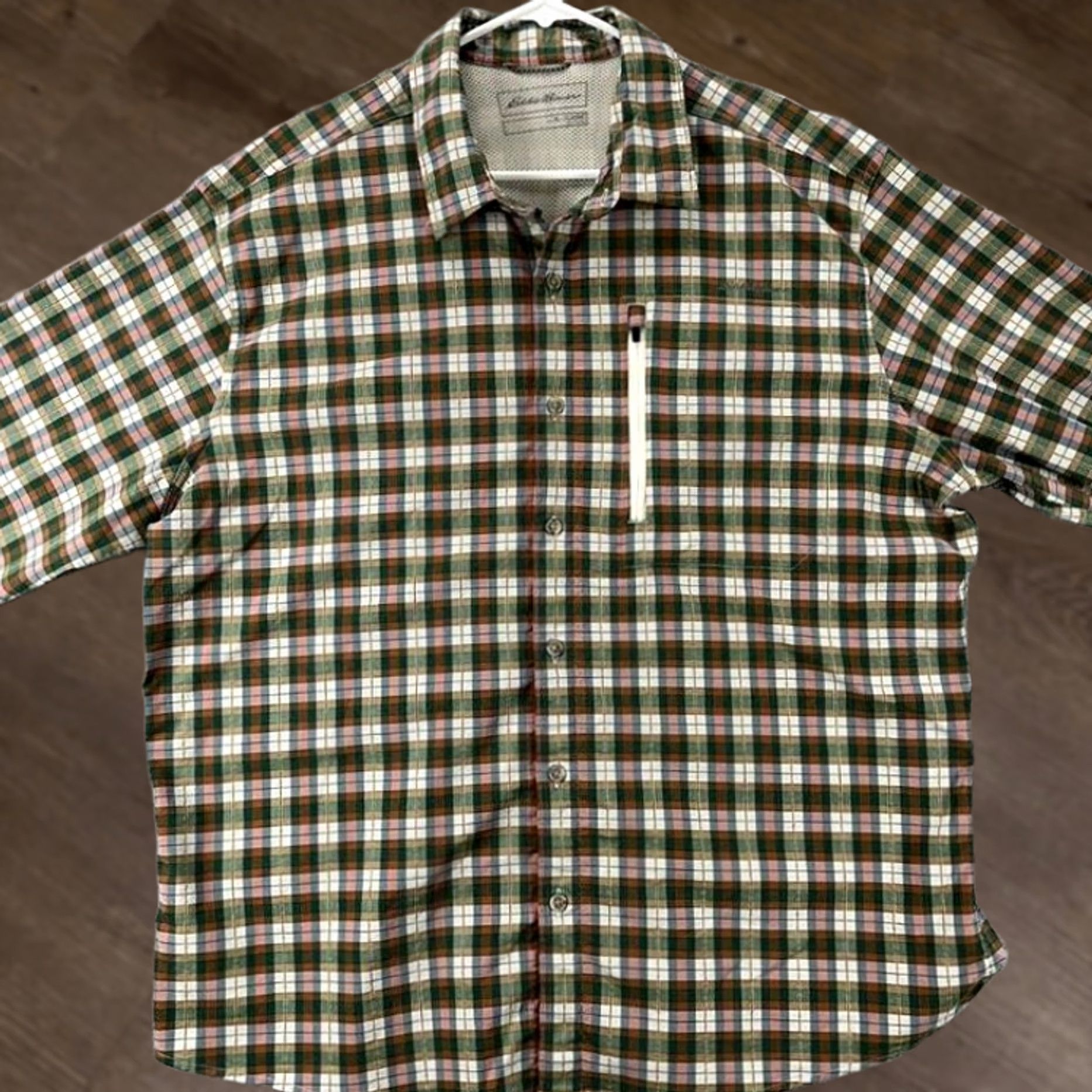Eddie Bauer VINTAGE Eddie Bauer Shirt Adult XL Green Red Plaid Flannel Classic Button Up Men 90s Holiday Size US XL / EU 56 / 4 - 1 Thumbnail