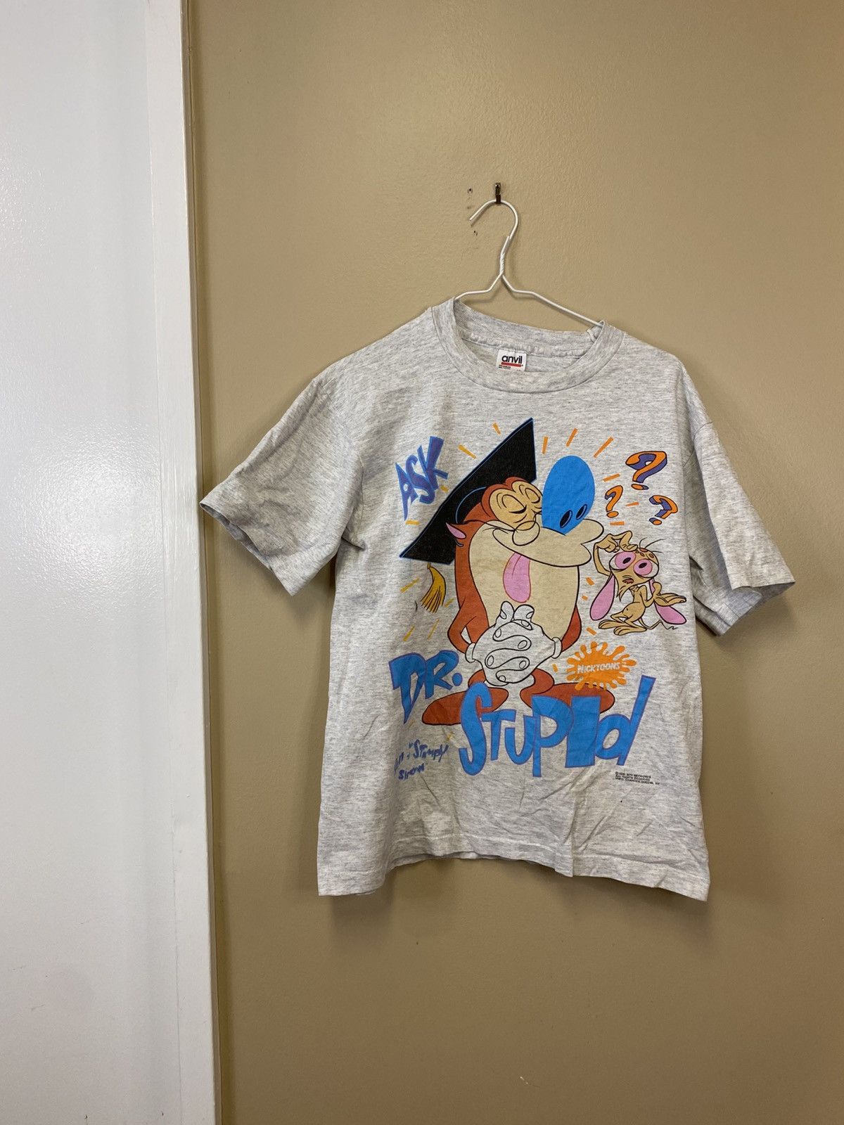 Anvil Anvil 1992 MTV Ren & Stimpy Ask Dr Stupid T-Shirt Size US M / EU 48-50 / 2 - 1 Thumbnail