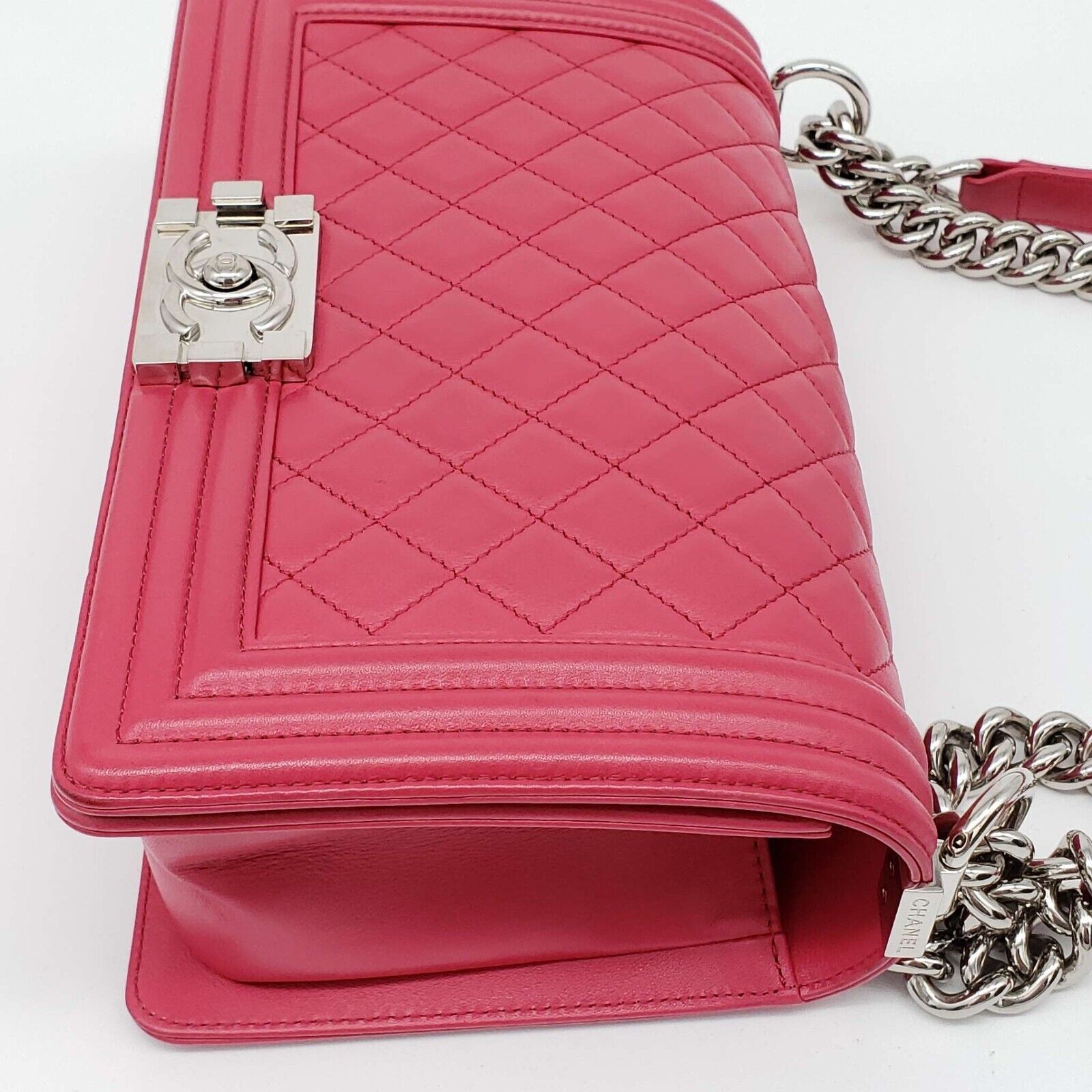 Chanel Authentic CHANEL Boy Leather Shoulder Bag 2550-080524 Size ONE SIZE - 8 Thumbnail