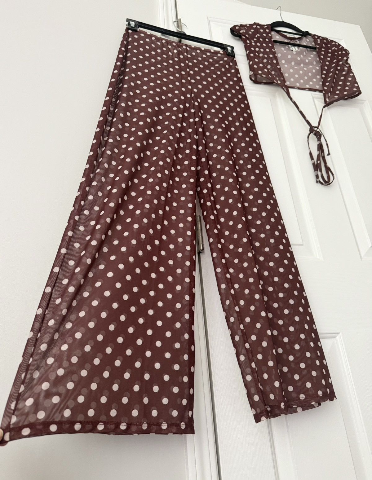Anthropologie Dippin’ Daisy’s That Girl Sheer Mesh Pants Set, Size S Size 28" / US 6 / IT 42 - 8 Thumbnail
