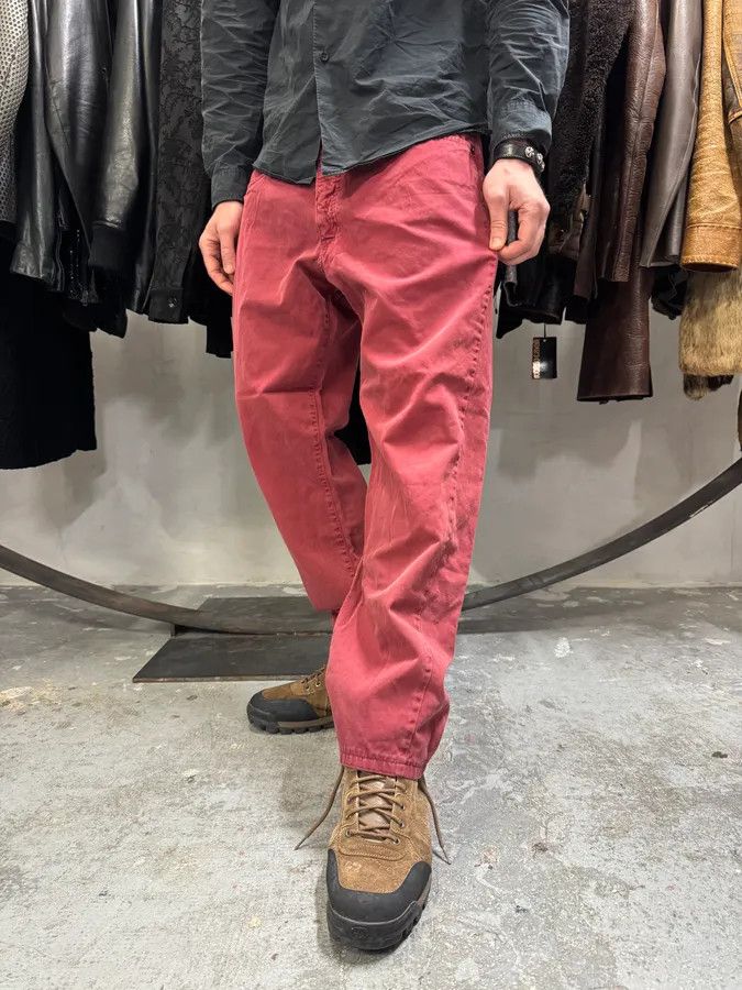 Armani 2000s Armani Red Wide Pants Size US 34 / EU 50 - 3 Thumbnail