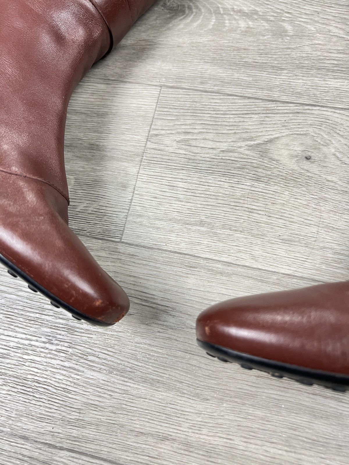 Tod's Leather boots Tod's Brown size 38,5 Size US 8.5 / IT 38.5 - 4 Thumbnail