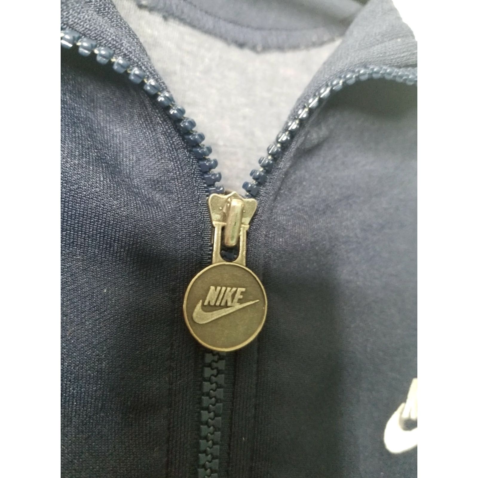 Nike Nike Track Jacket Mens 2XL Navy Blue Vintage 1990s Spell Out Athletic Outerwear Size US XXL / EU 58 / 5 - 4 Thumbnail