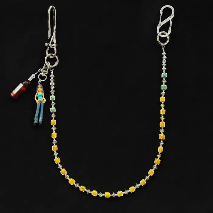 Jewelry Square Bead Cleanfit Waist Pants Chain Key Chains Size ONE SIZE - 2 Thumbnail
