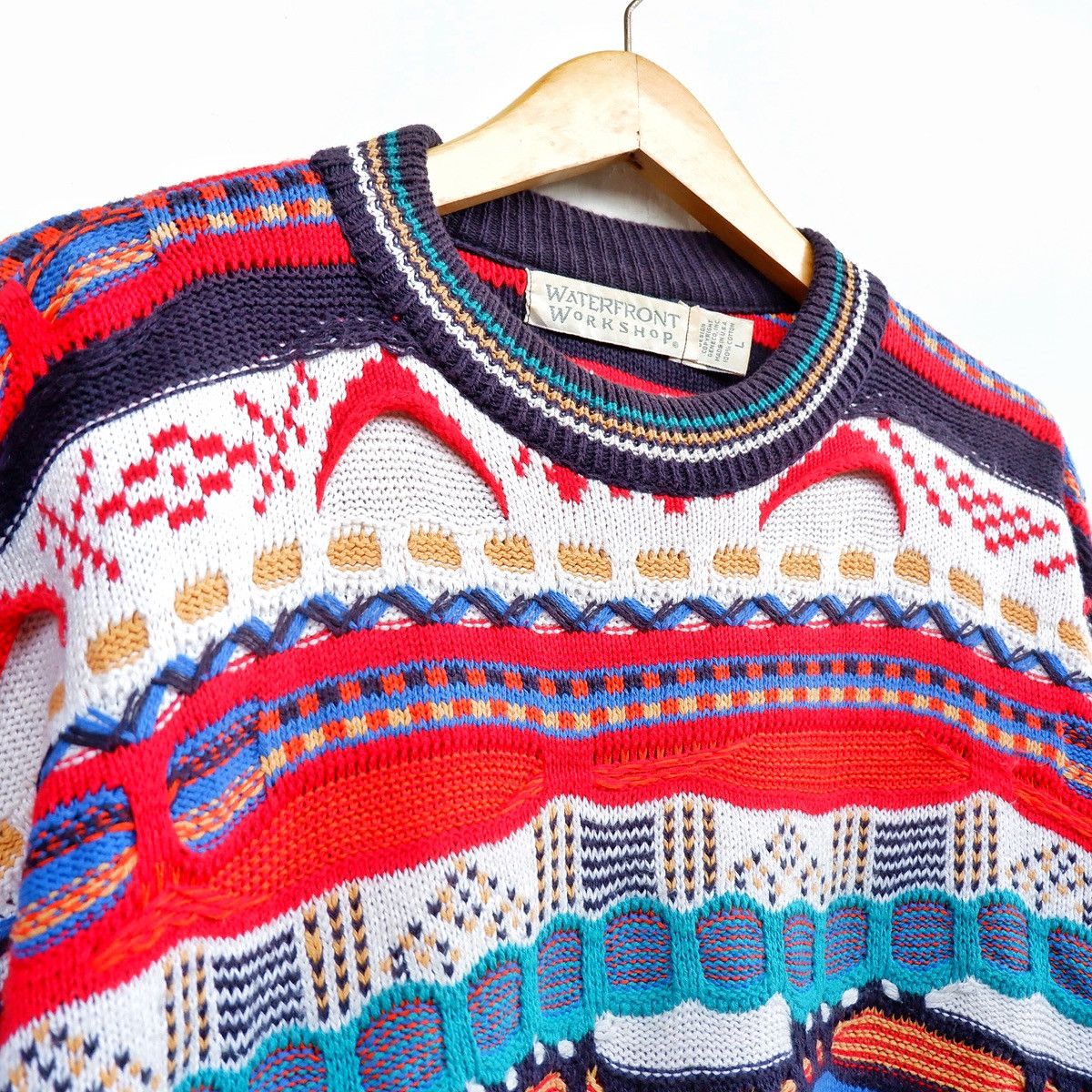 Vintage WATERFRONT 3D KNITWEAR Size US XL / EU 56 / 4 - 6 Thumbnail