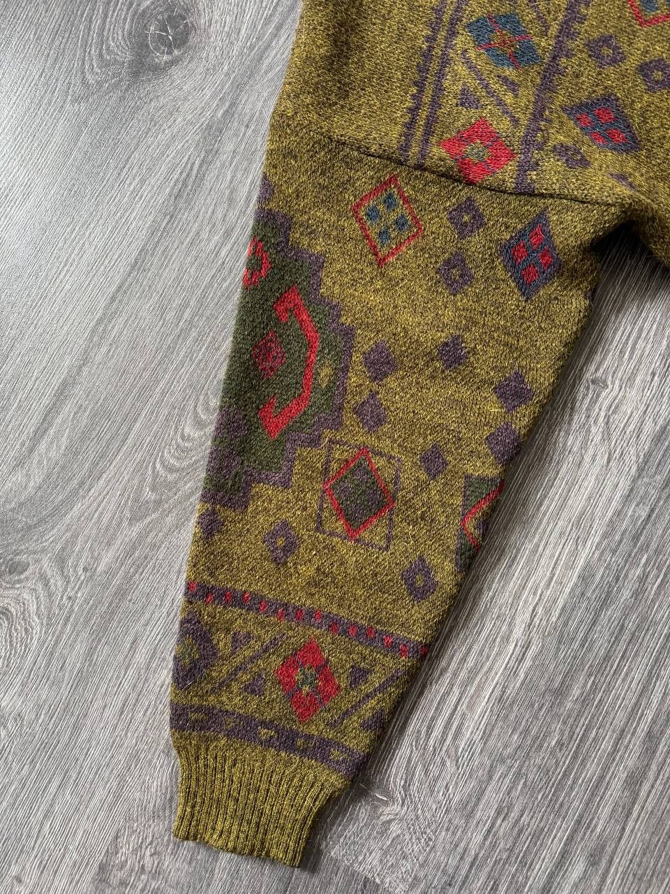 Vintage Vintage 90s Aztec Tribal Knit Mohair Sweater Boxy Cropped Size US M / EU 48-50 / 2 - 5 Thumbnail