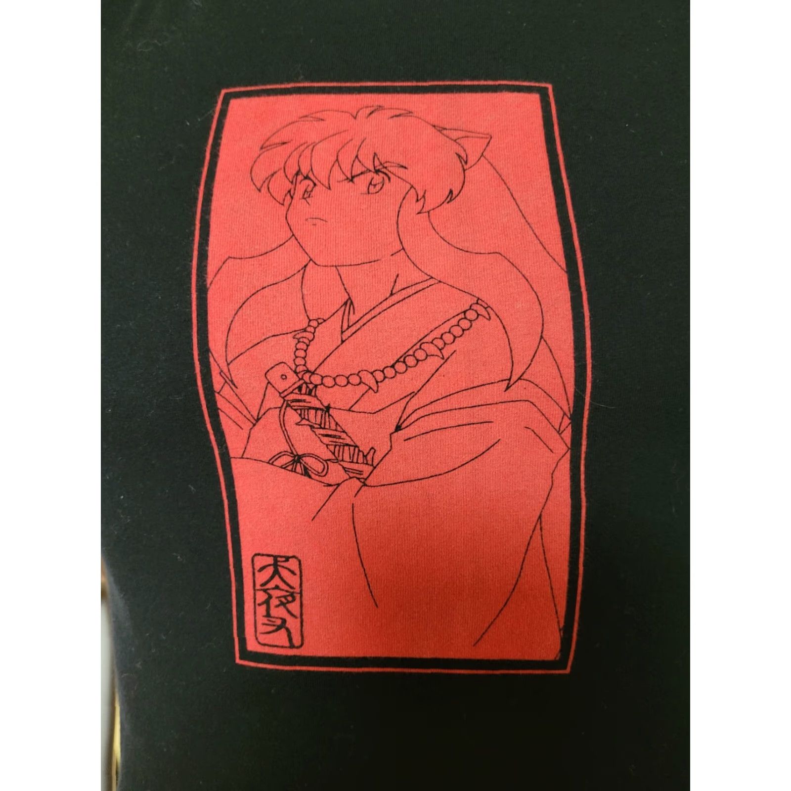 Etro VINTAGE Inuyasha Womens Jrs Girls Retro Anime T Shirt XL Black Round Neck Short Sleeve Casual 100% Cotton Demon Portrait Manga Size XL / US 12-14 / IT 48-50 - 2 Thumbnail