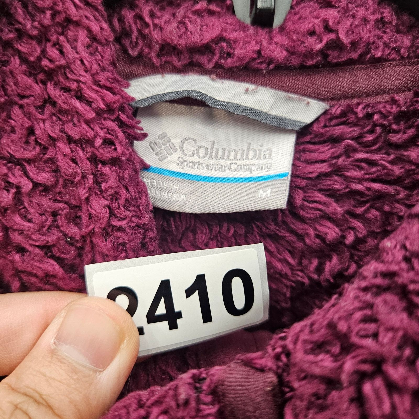 Columbia COLUMBIA WOMEN'S MEDIUM MAROON SHERPA FLEECE HOODED Size M / US 6-8 / IT 42-44 - 5 Thumbnail