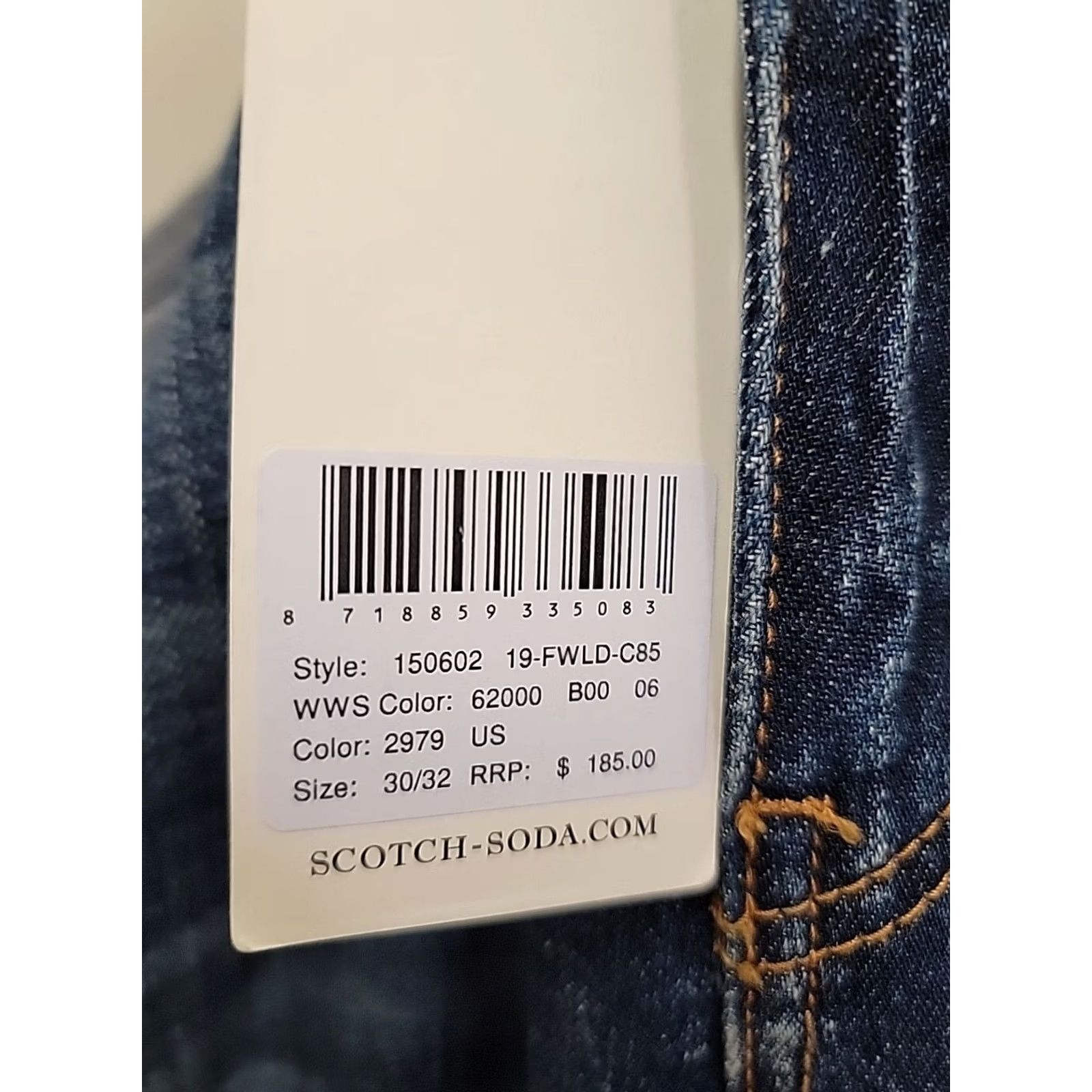 Scotch & Soda VINTAGE NWT Scotch & Soda Jeans Womens 30x32 Blue Bandit Slim Tapered Bandit Boyfriend Jeans Distressed Womens Size 30" / US 8 / IT 44 - 6 Thumbnail