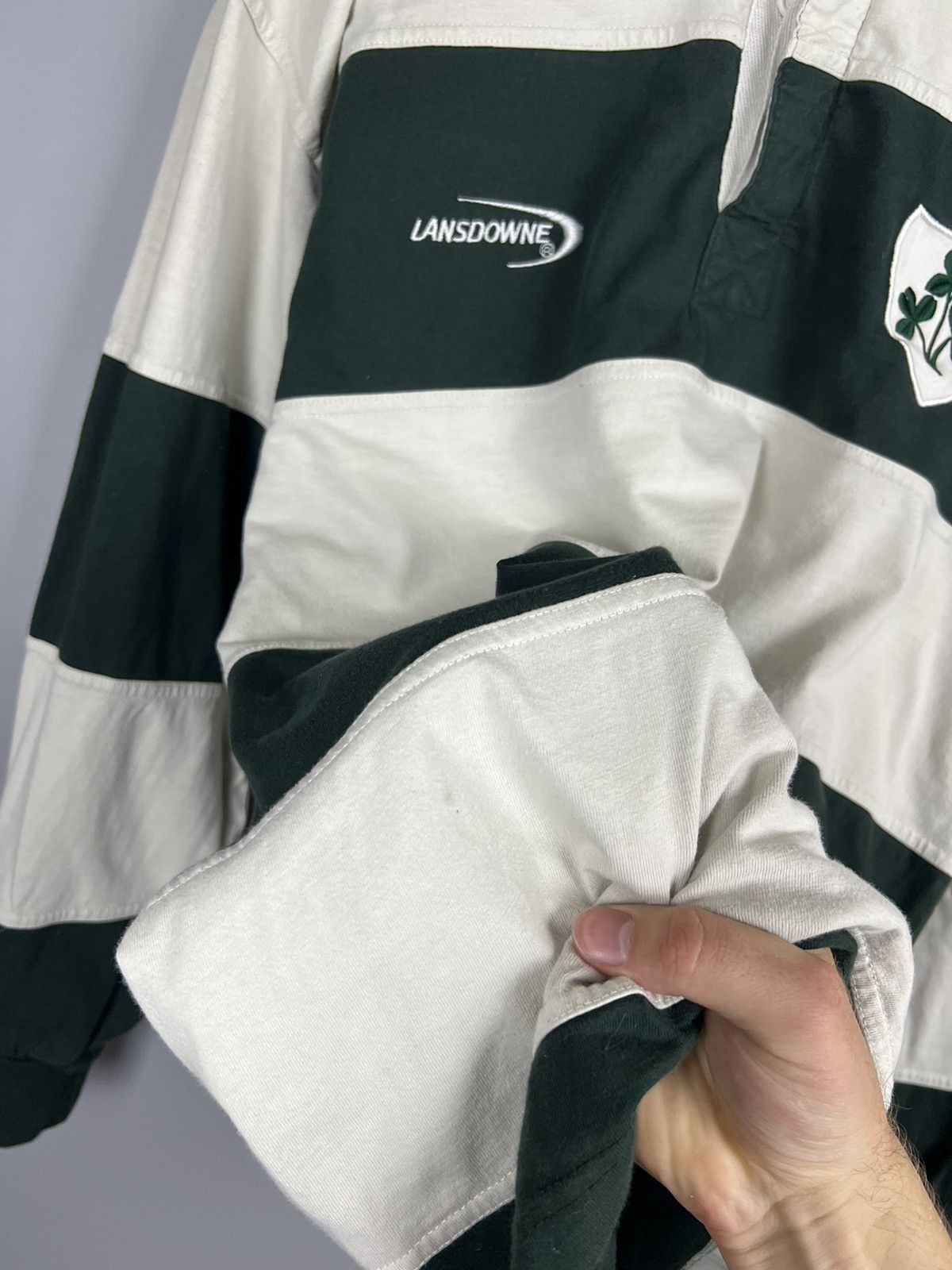 Toffs Vintage 90’s Lansdowne Ireland Rugby Long Sleeve Jersey Size US L / EU 52-54 / 3 - 3 Thumbnail
