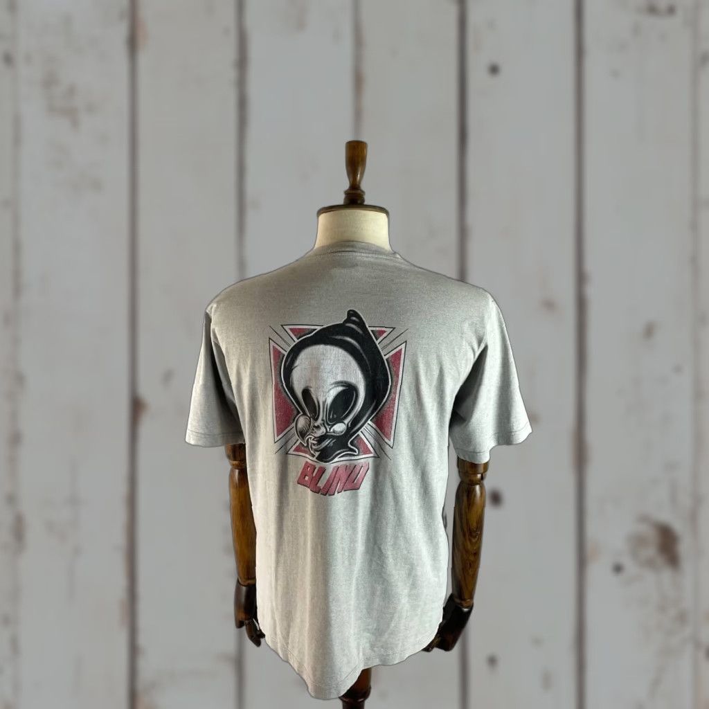 Blind Skateboards Blind Skateboards Mens T-Shirt M Gray Cotton Crew Neck Short Sleeve Shirt Mens M Gray Size US M / EU 48-50 / 2 - 1 Thumbnail