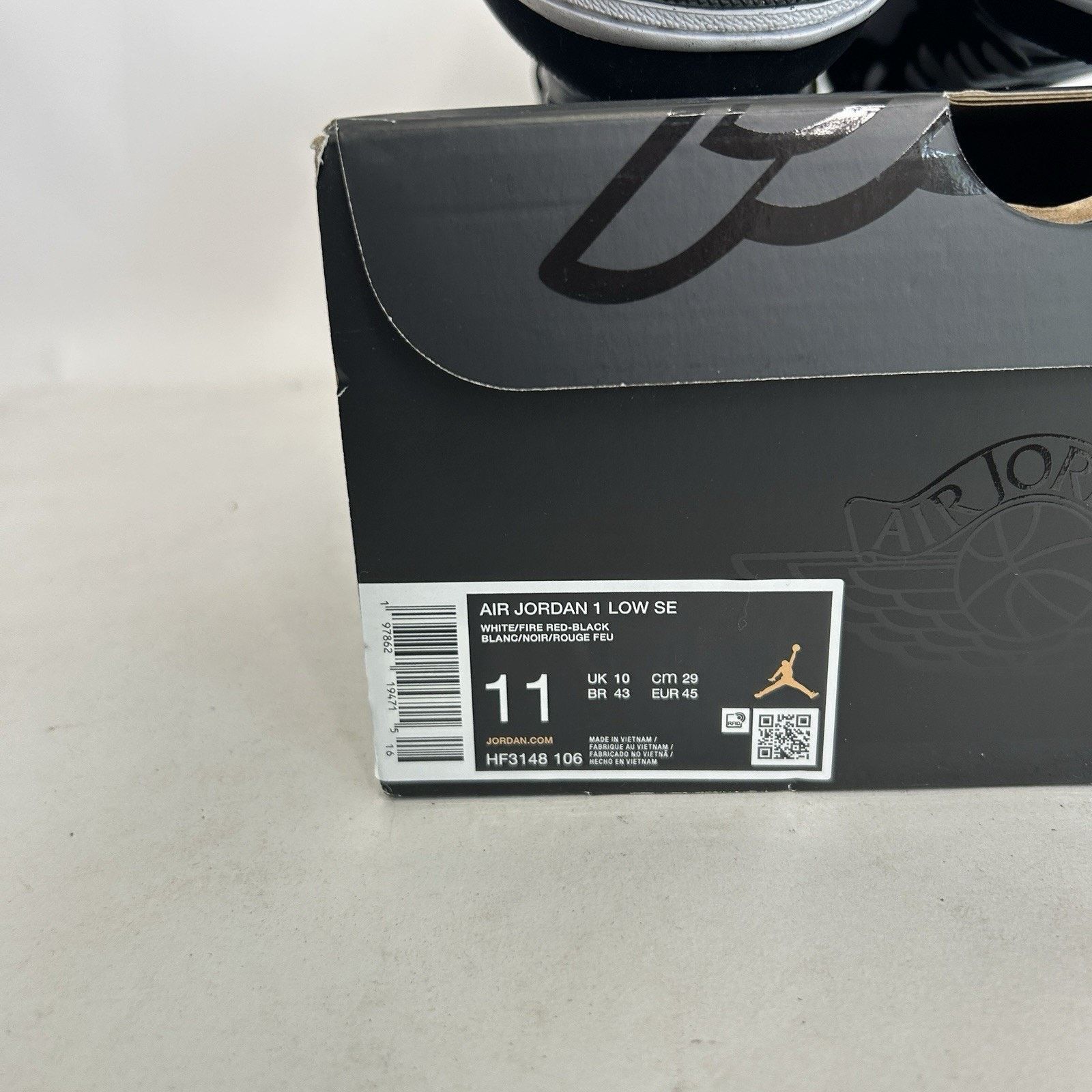 Nike Nike Air Jordan 1 Retro Low SE “Matte Silver/Fire Red/Black” Size US 11 / EU 44 - 8 Thumbnail