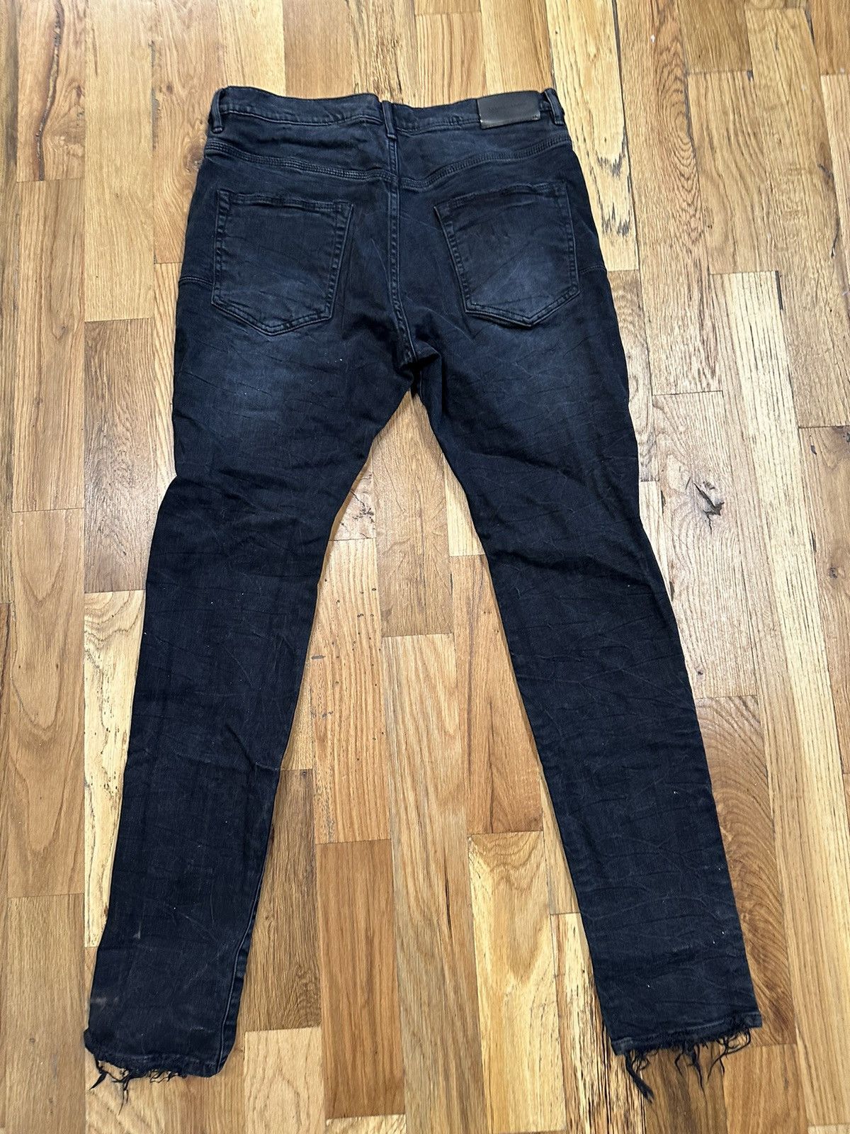 Purple Brand Purple Brand Knee Hole Plain Black Denim Jeans Size 34 Size US 34 / EU 50 - 2 Thumbnail